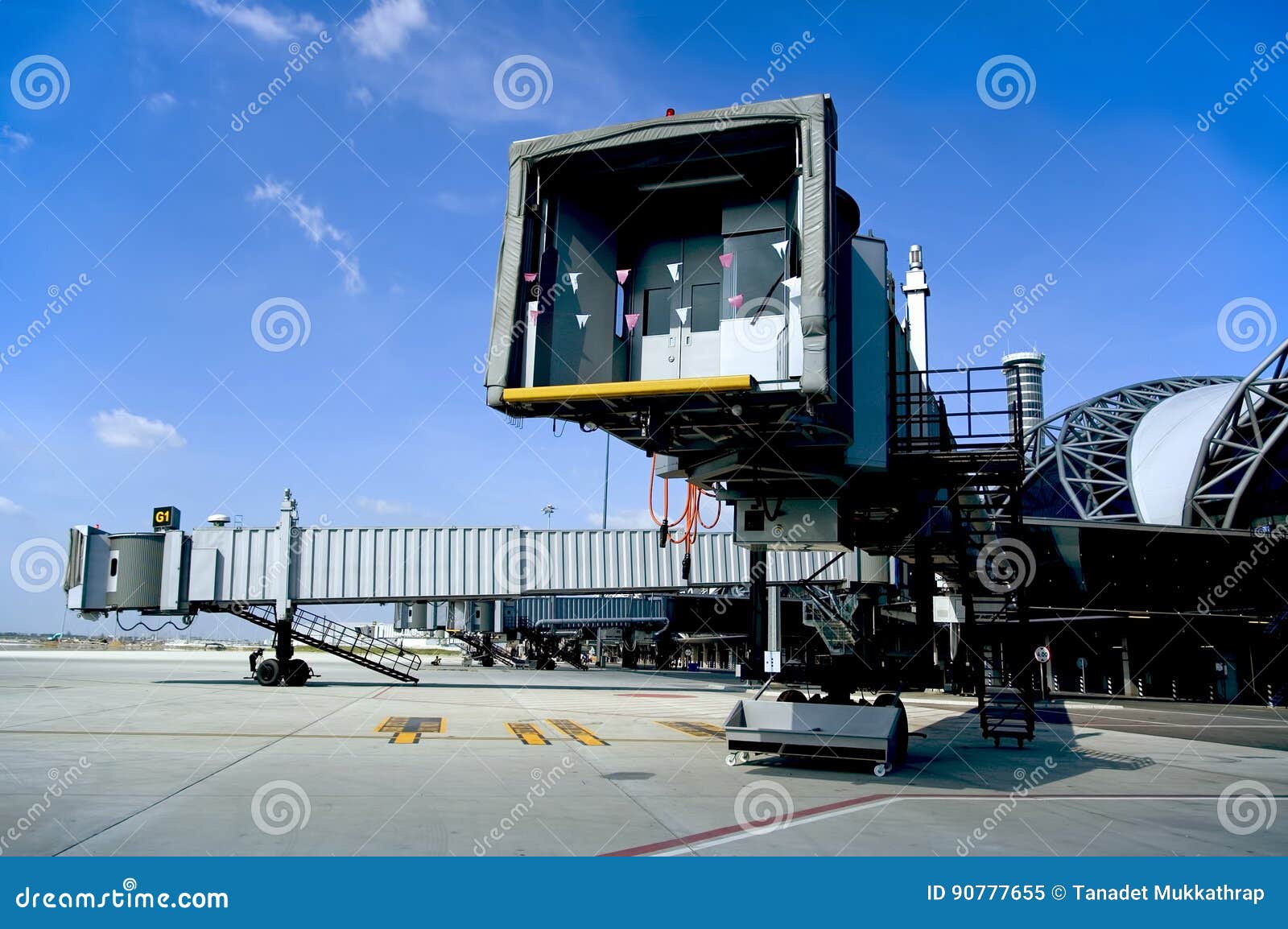 Airplane Boarding Ladder Stock Photo 114144042