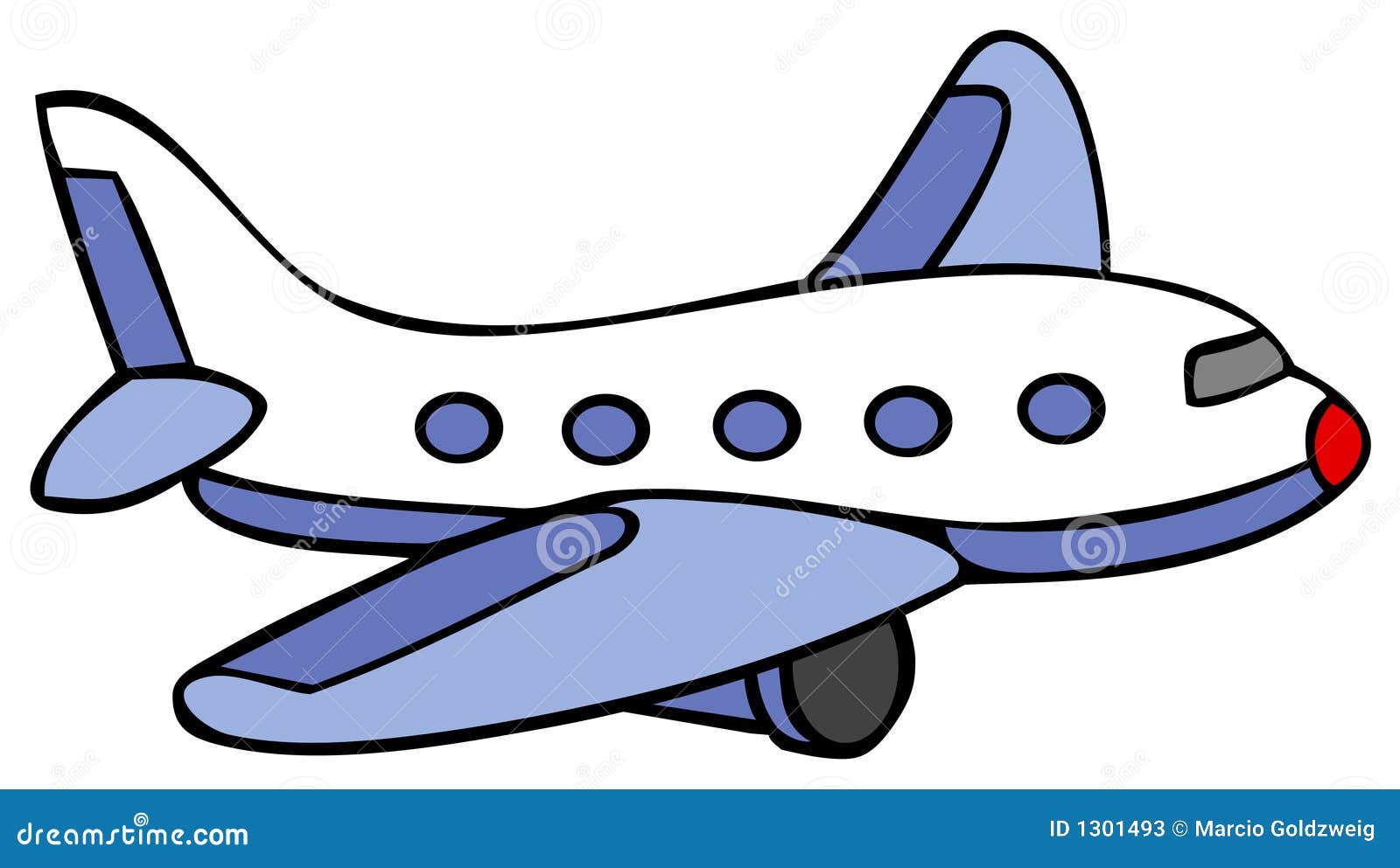 Airplane - Cartoon stock vector. Illustration of flight - 1301493