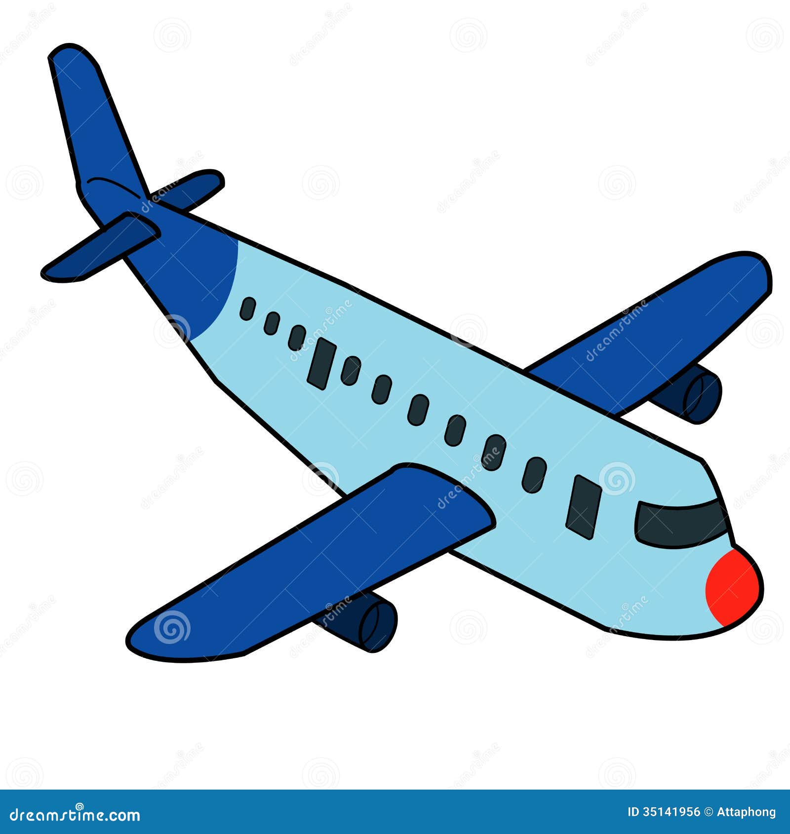 Airplane cartoon vector stock vector. Illustration of drawing - 35141956