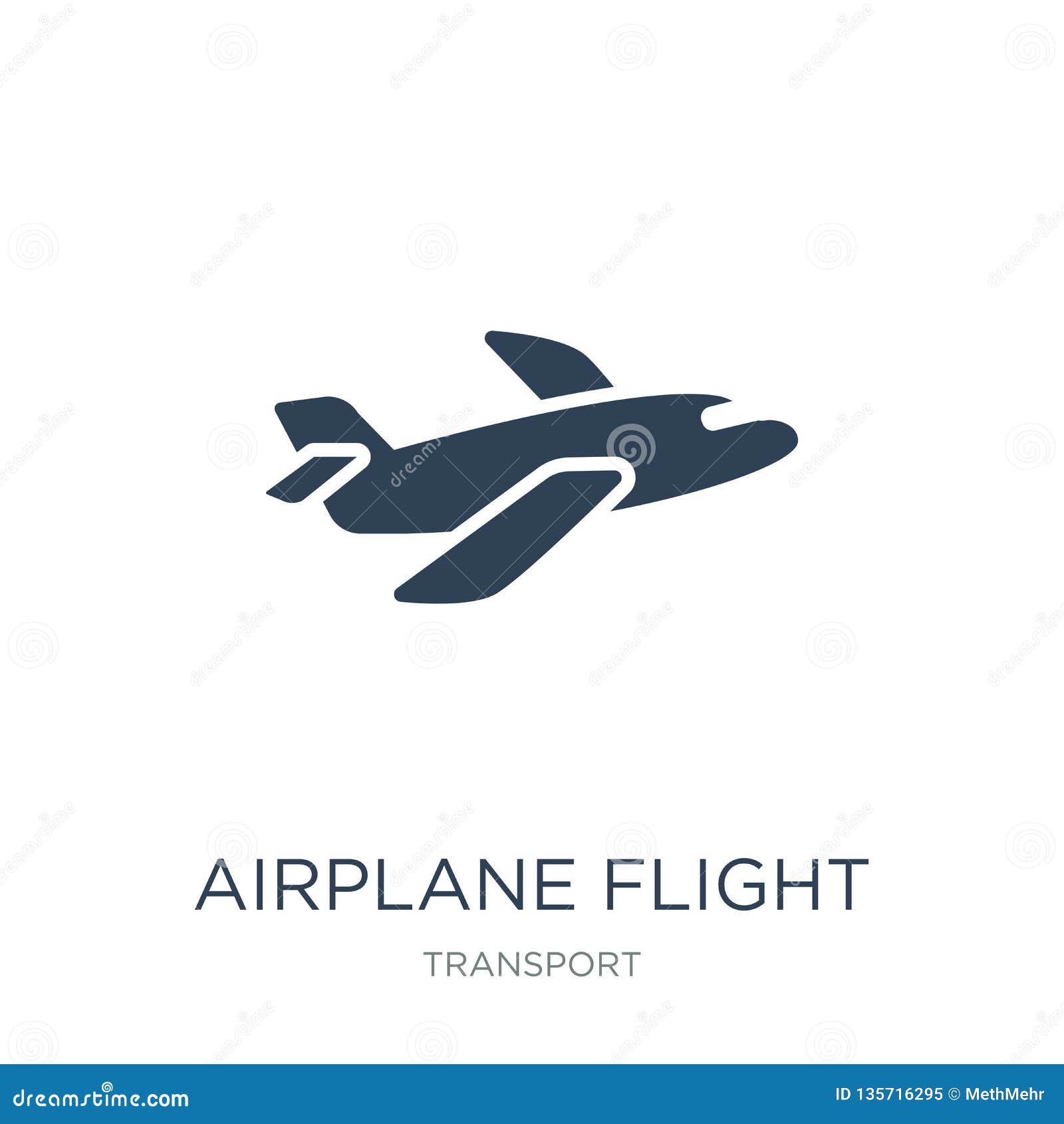 Airplane Flight Icon in Trendy Design Style. Airplane Flight Icon ...