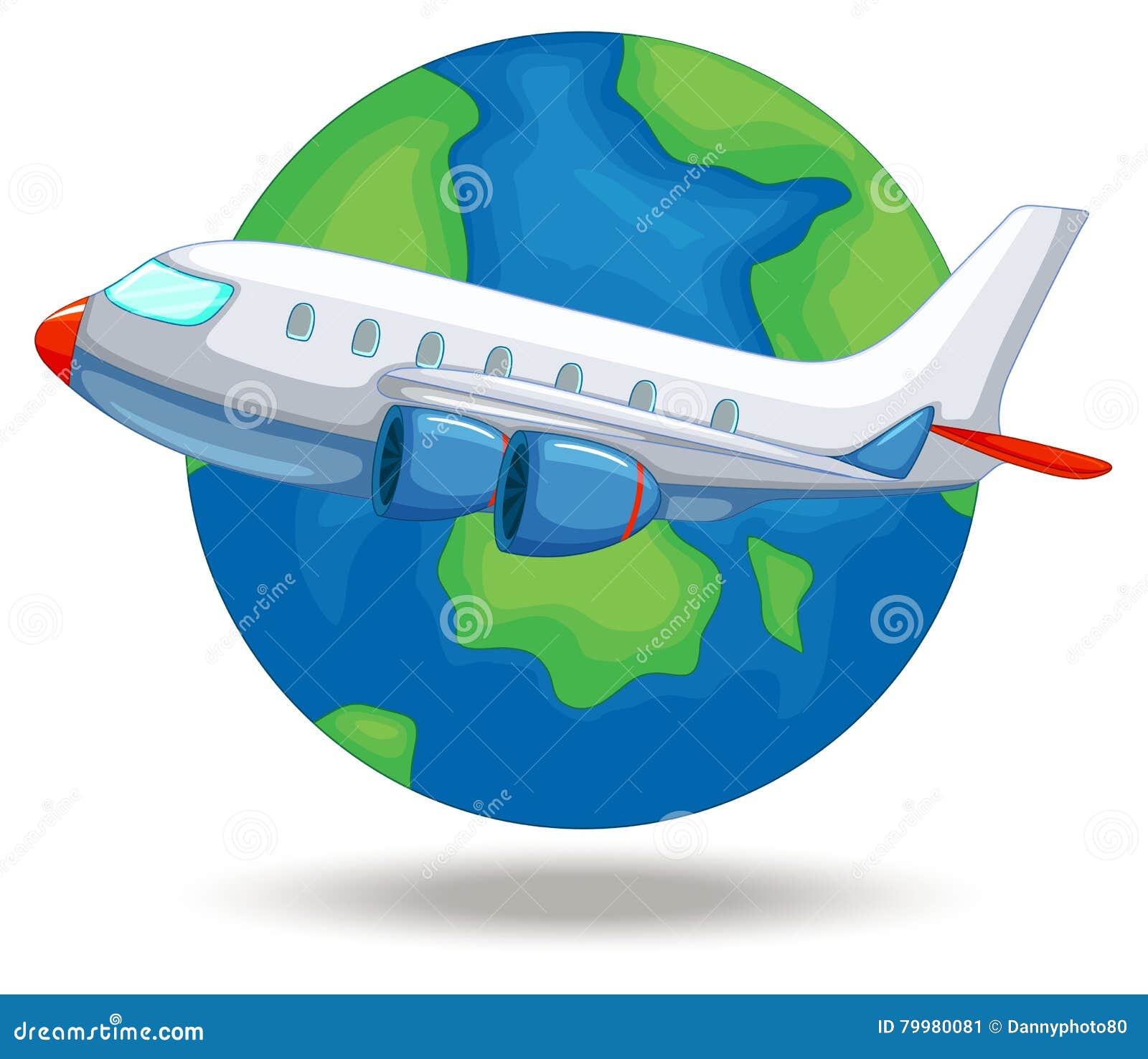 Airplane Flying Around the World Stock Vector - Illustration of graphic ...