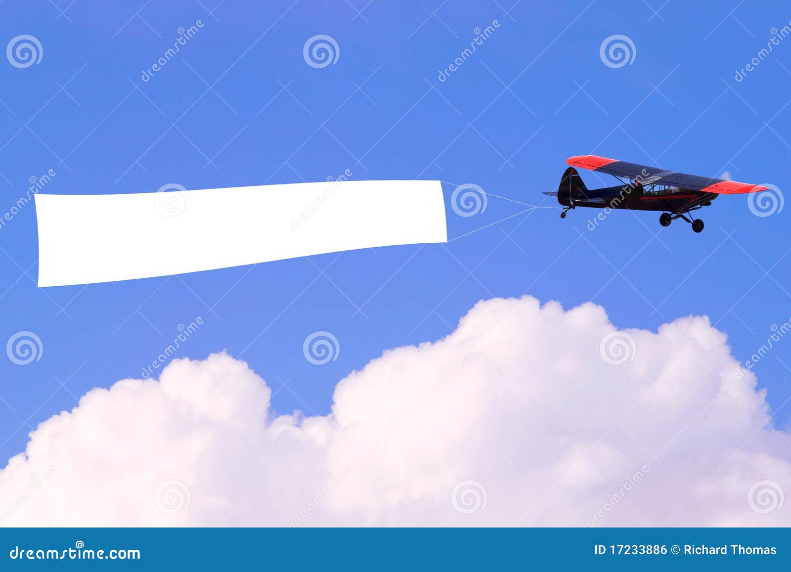 airplane flying blank banner
