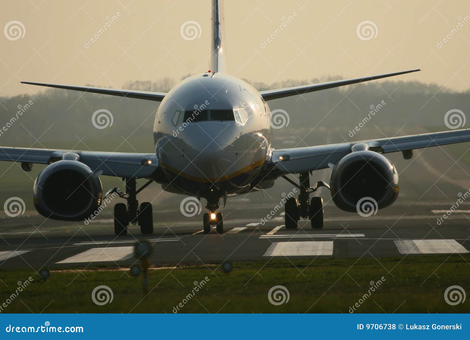 Airplane on the ground stock photo. Image of turbine, engine - 9706738