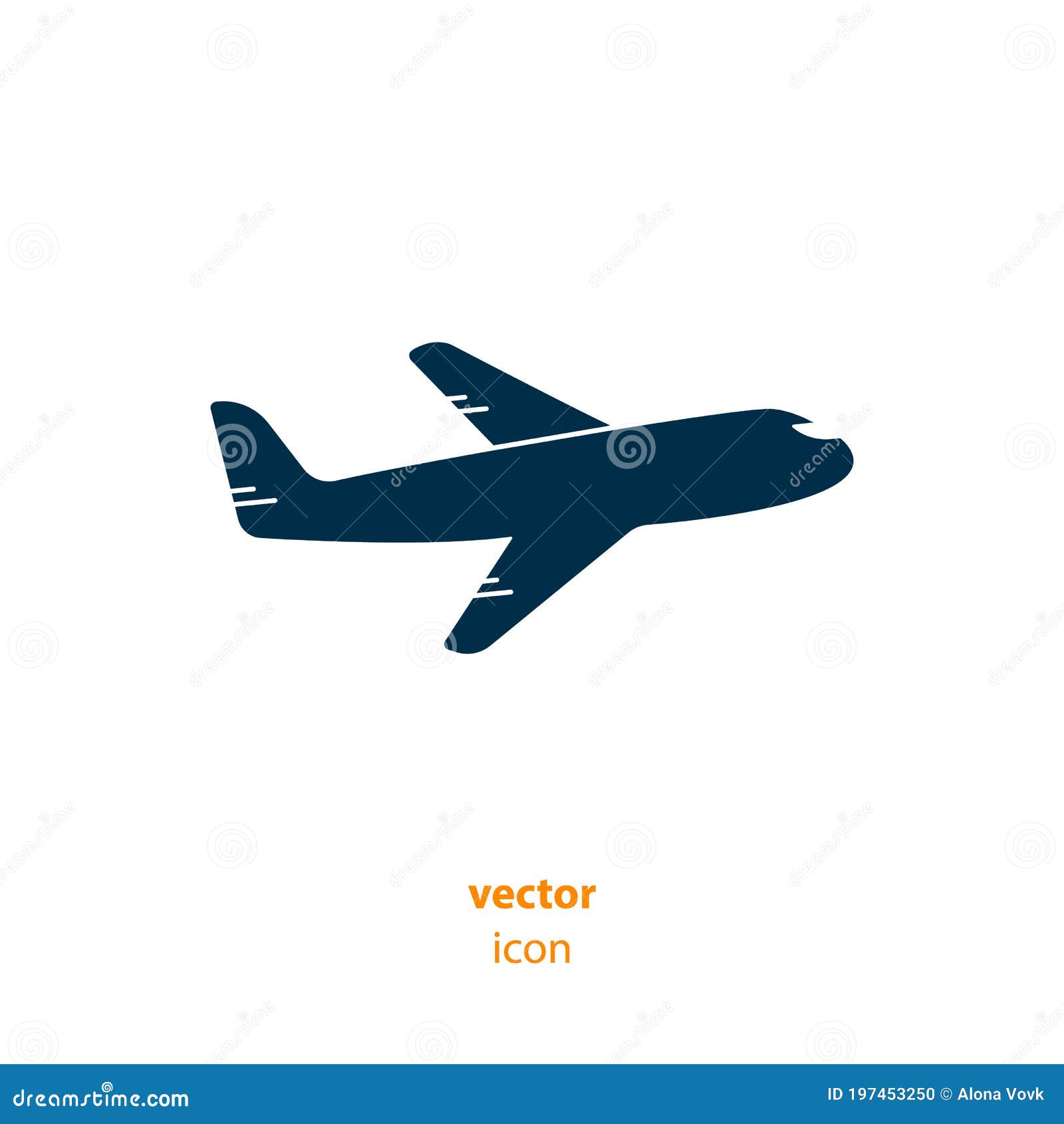 Airplane Icon - Stock Vector Illustration Stock Illustration ...