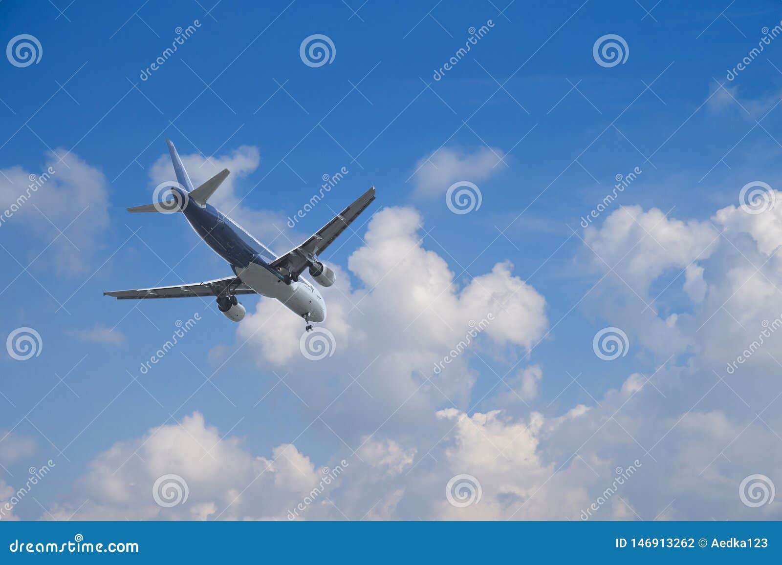 airplane over the clouds