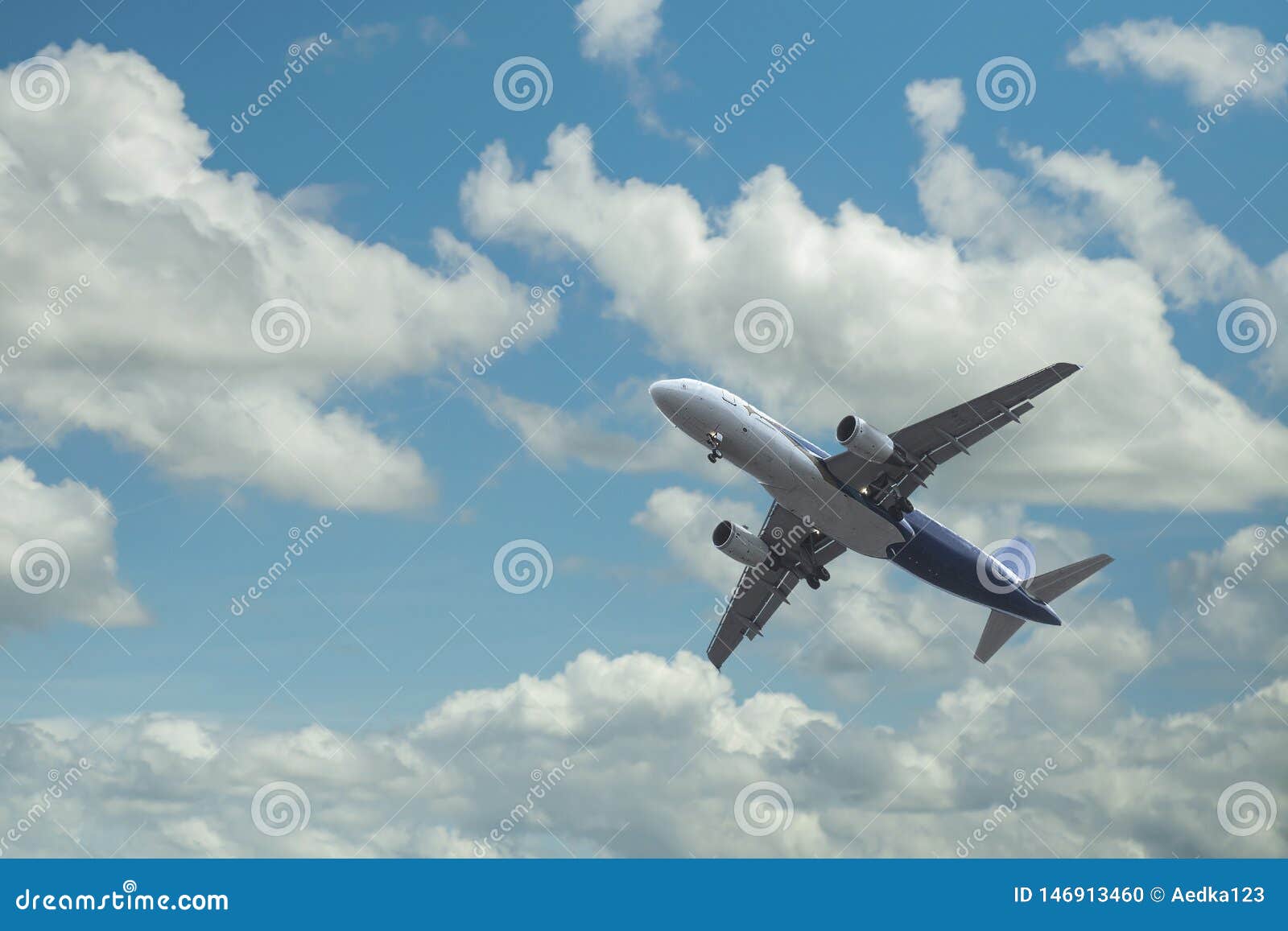 airplane over the clouds