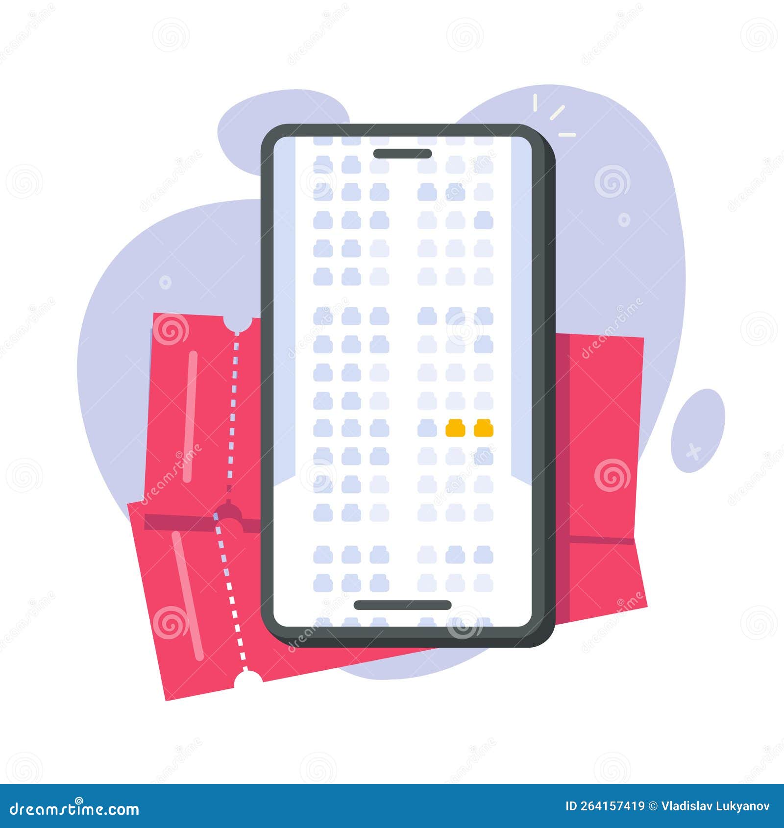Airplane Plane Seats Map Choose Online Via Mobile Cell Phone App 