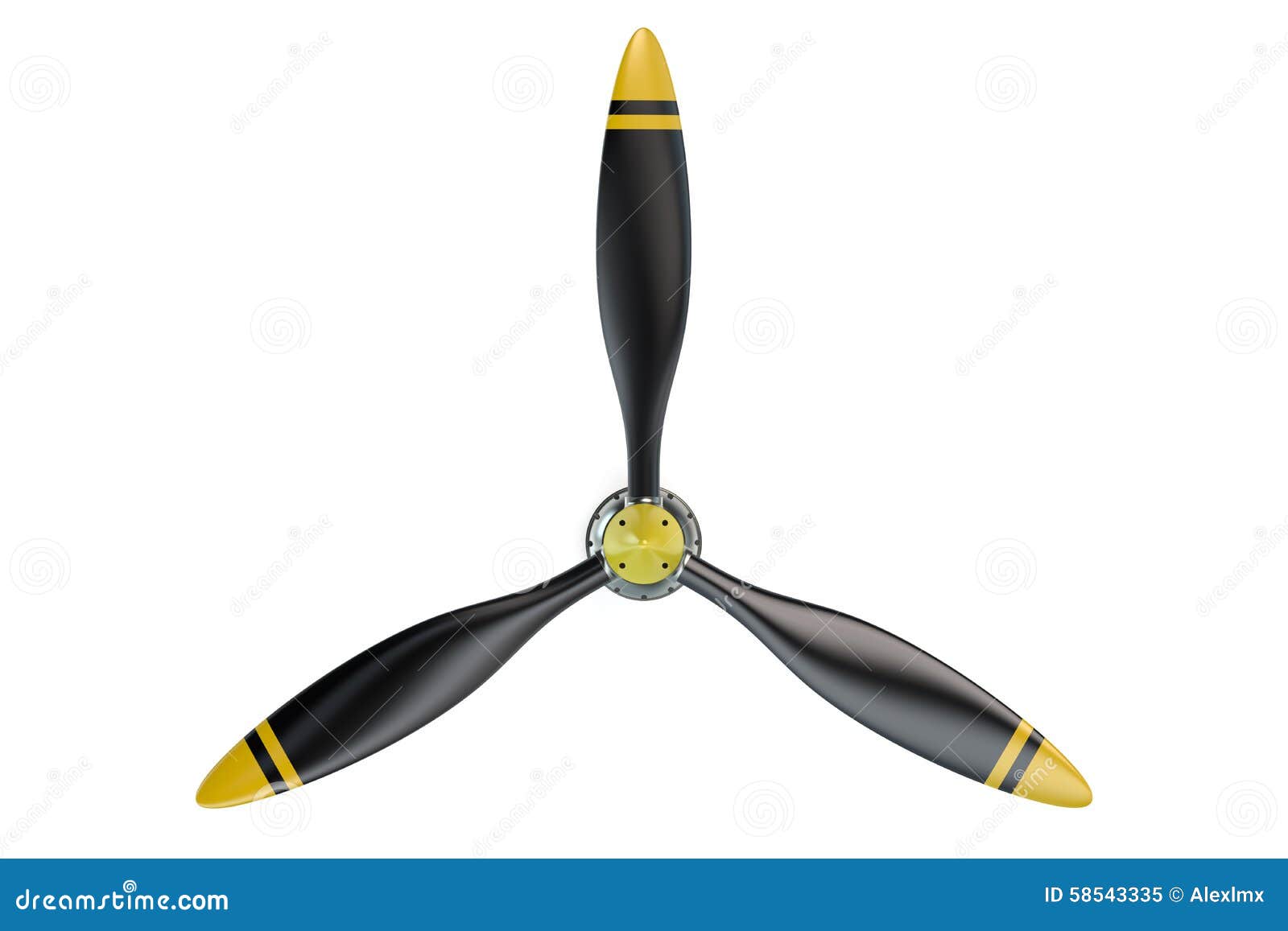 Airplane Propeller with 3 Blades Stock Illustration Illustration of