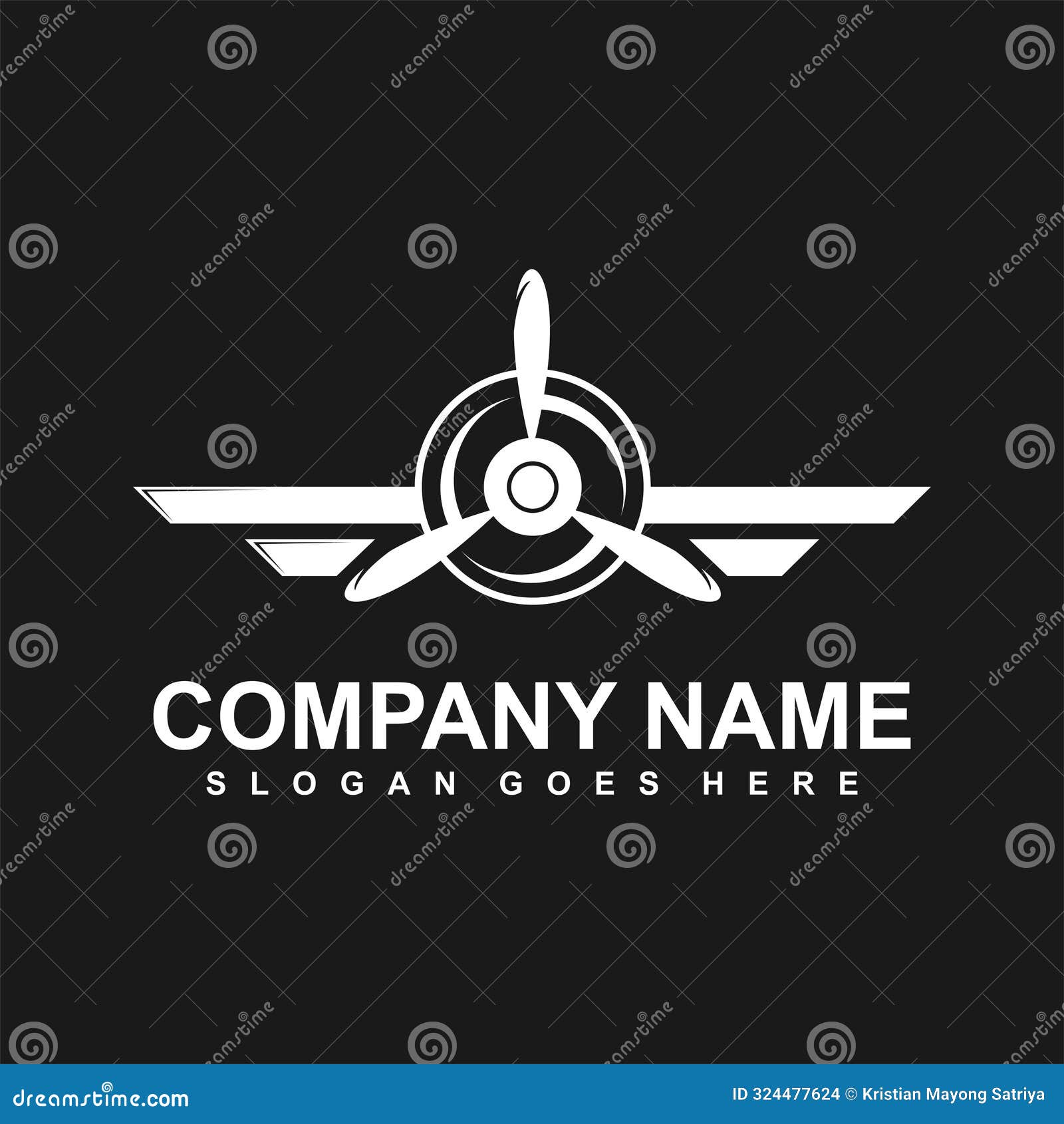 Airplane Propeller Emblem. Aviators Club Logo Stock Vector - Illustration  of airplane, vector: 324477624, image size:1600x1690