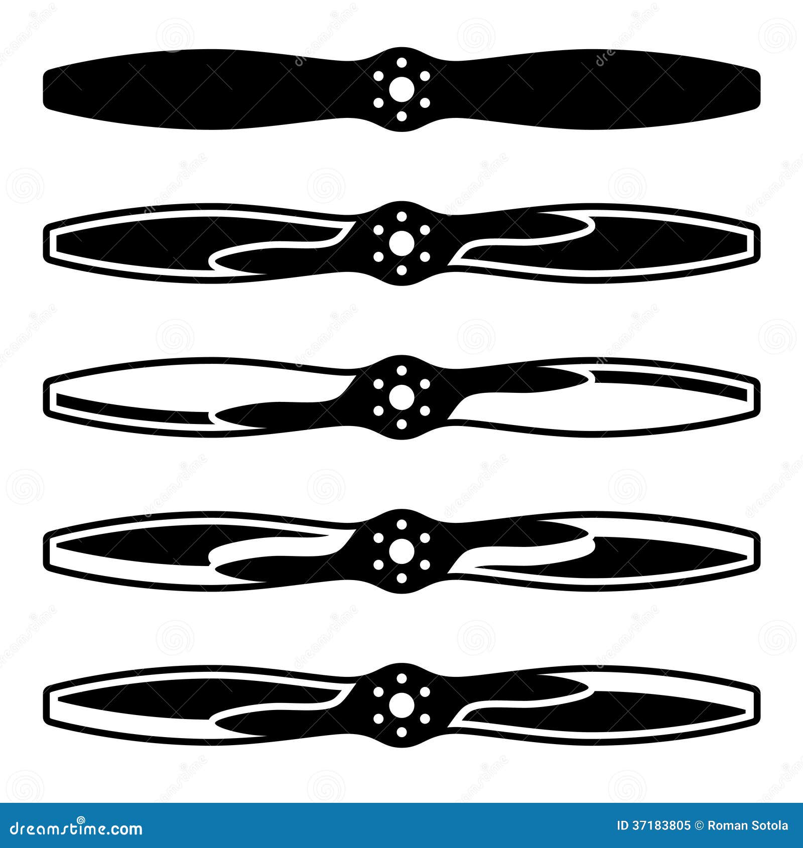 Airplane Propeller Symbols Cartoon Vector | CartoonDealer.com #37183805