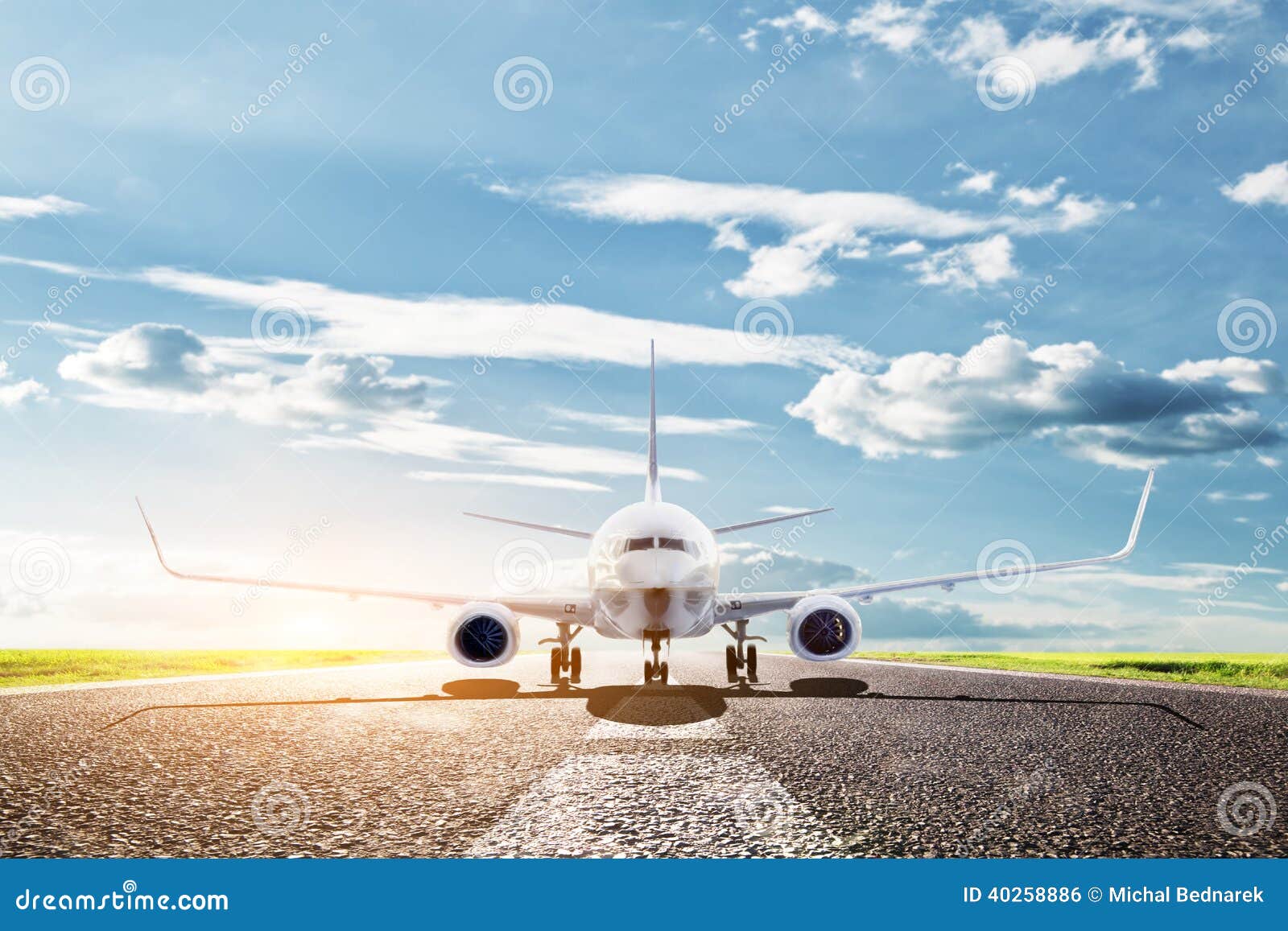 airplane ready to take off. passenger aircraft, airline. transport, travel