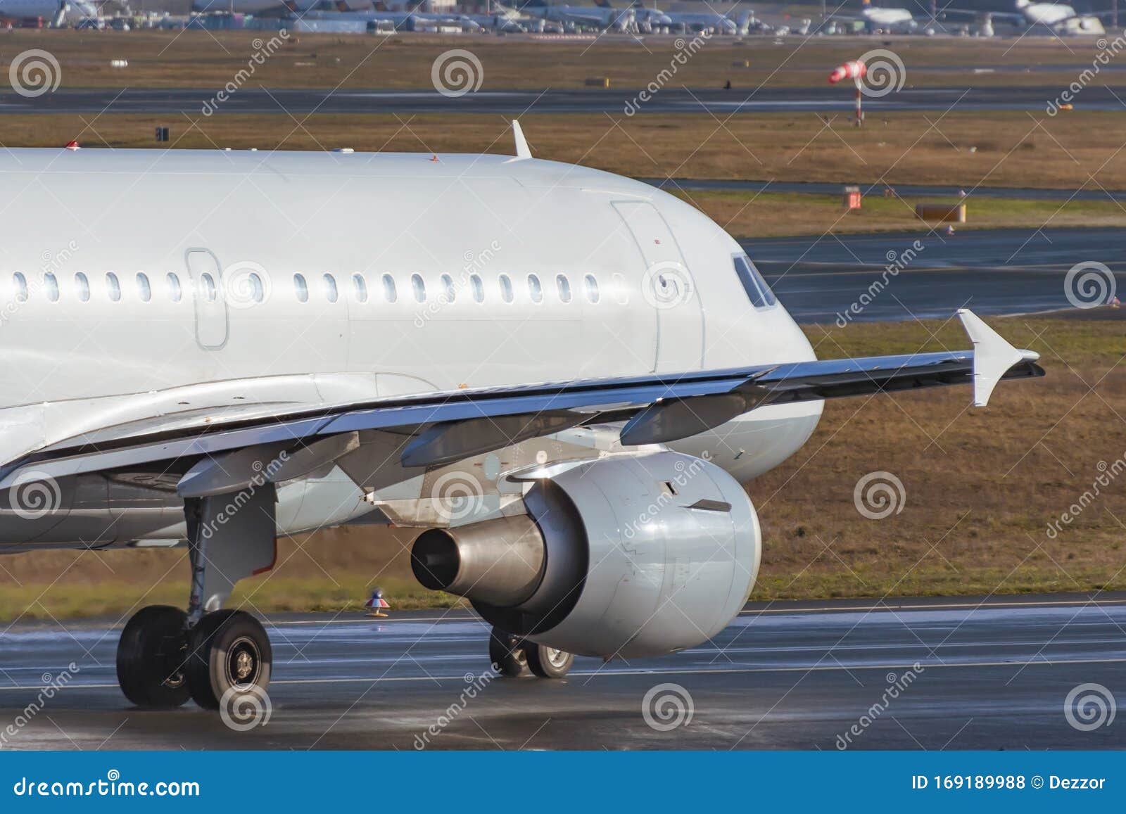 Airplane Rides on the Steering Wheel at the Airport Stock Photo Image