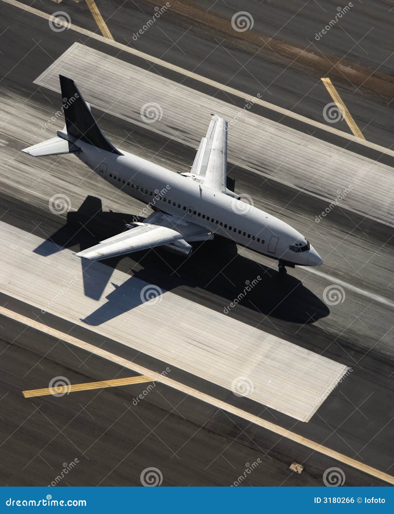 airplane on runway.