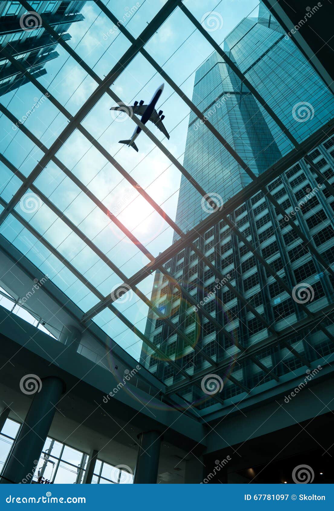 Airplane in the sky stock image. Image of airliner, finance 67781097