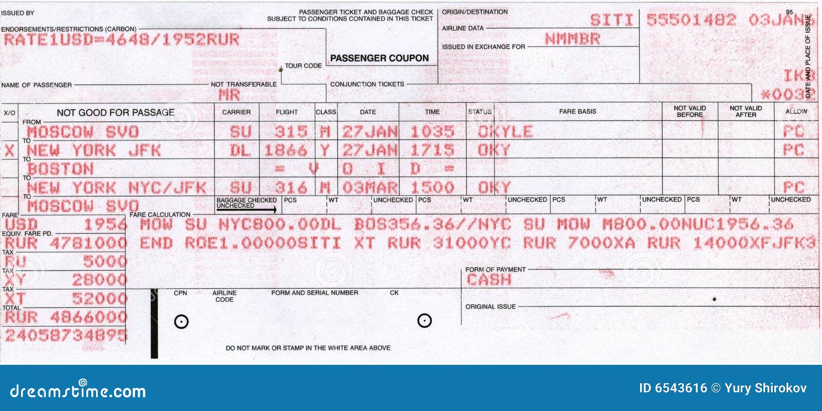 Airplane ticket stock photo. Image of depart, agency