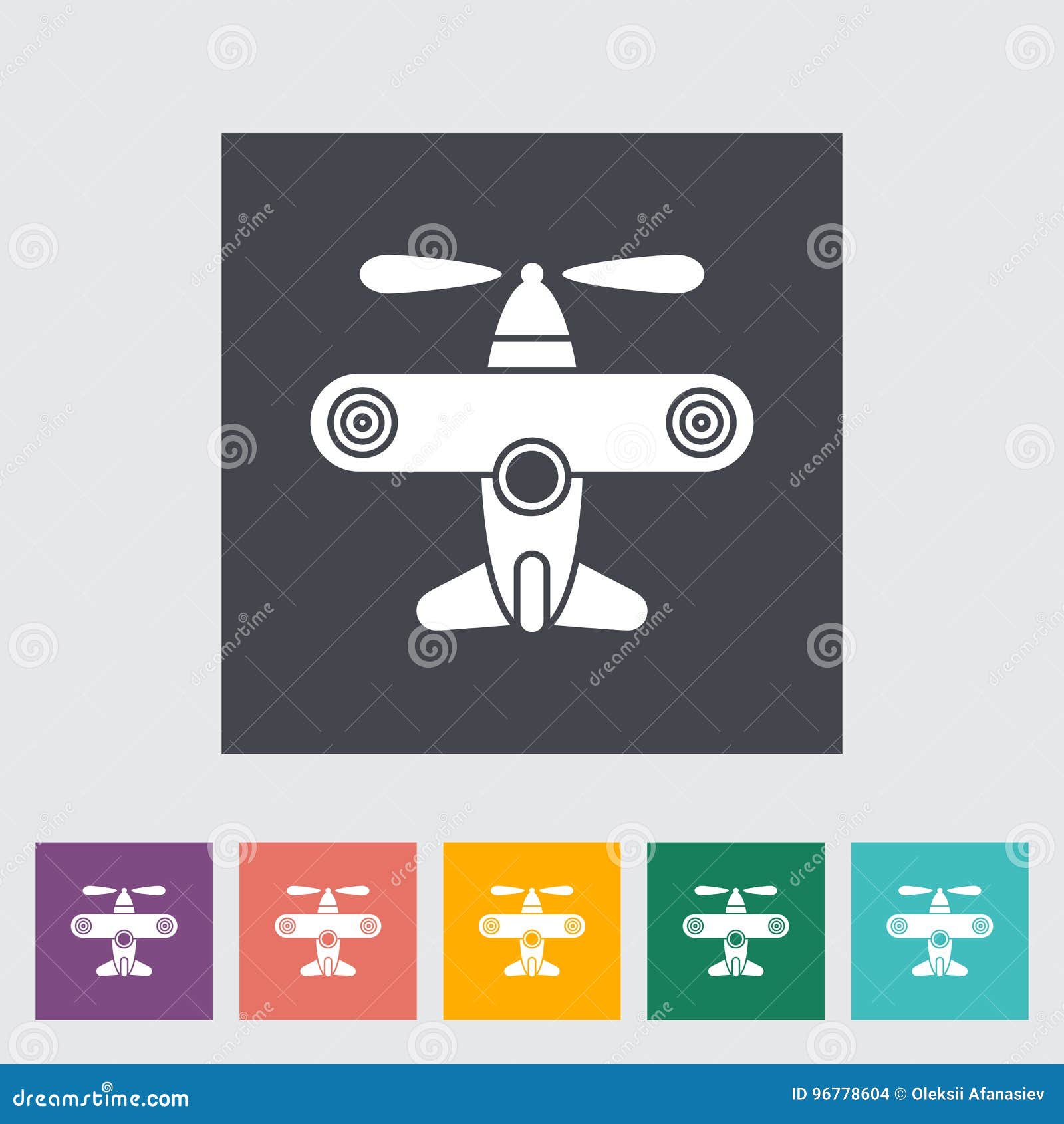 Airplane toy icon stock vector. Illustration of sign - 96778604