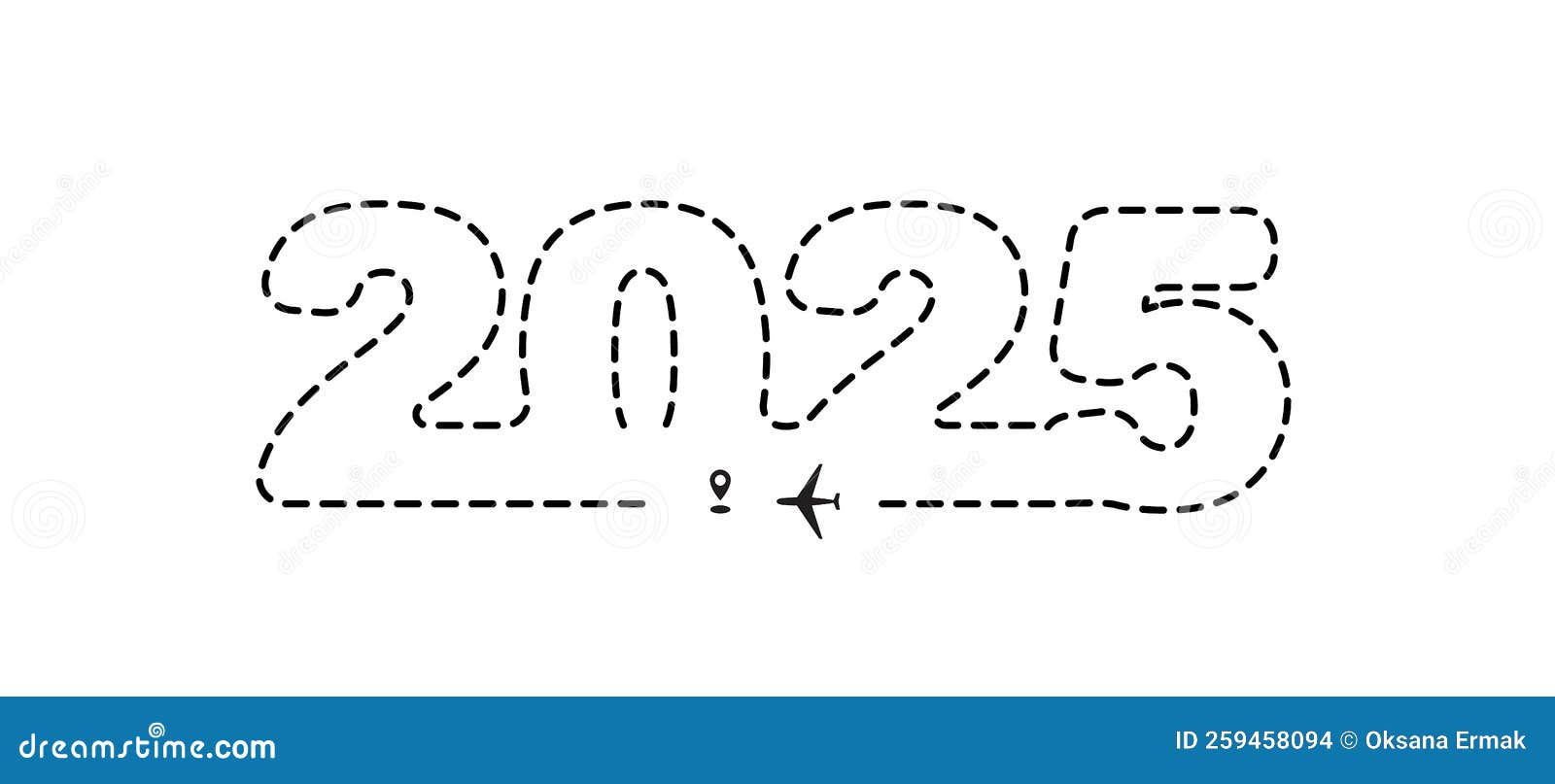 Airplane 2025 Track To Point Stock Vector Illustration of dashed
