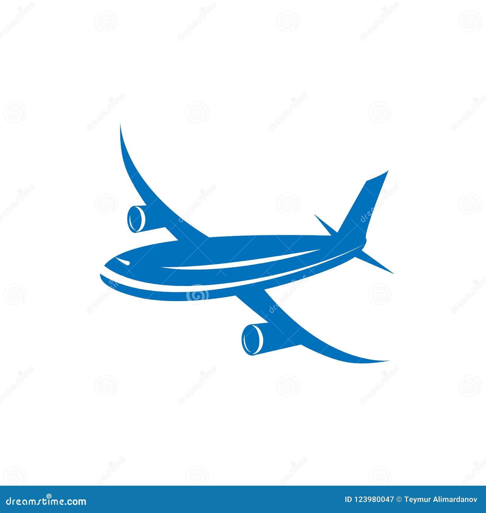 Airplane Vector Design Element, Logo, Travel Agency Concept Stock ...