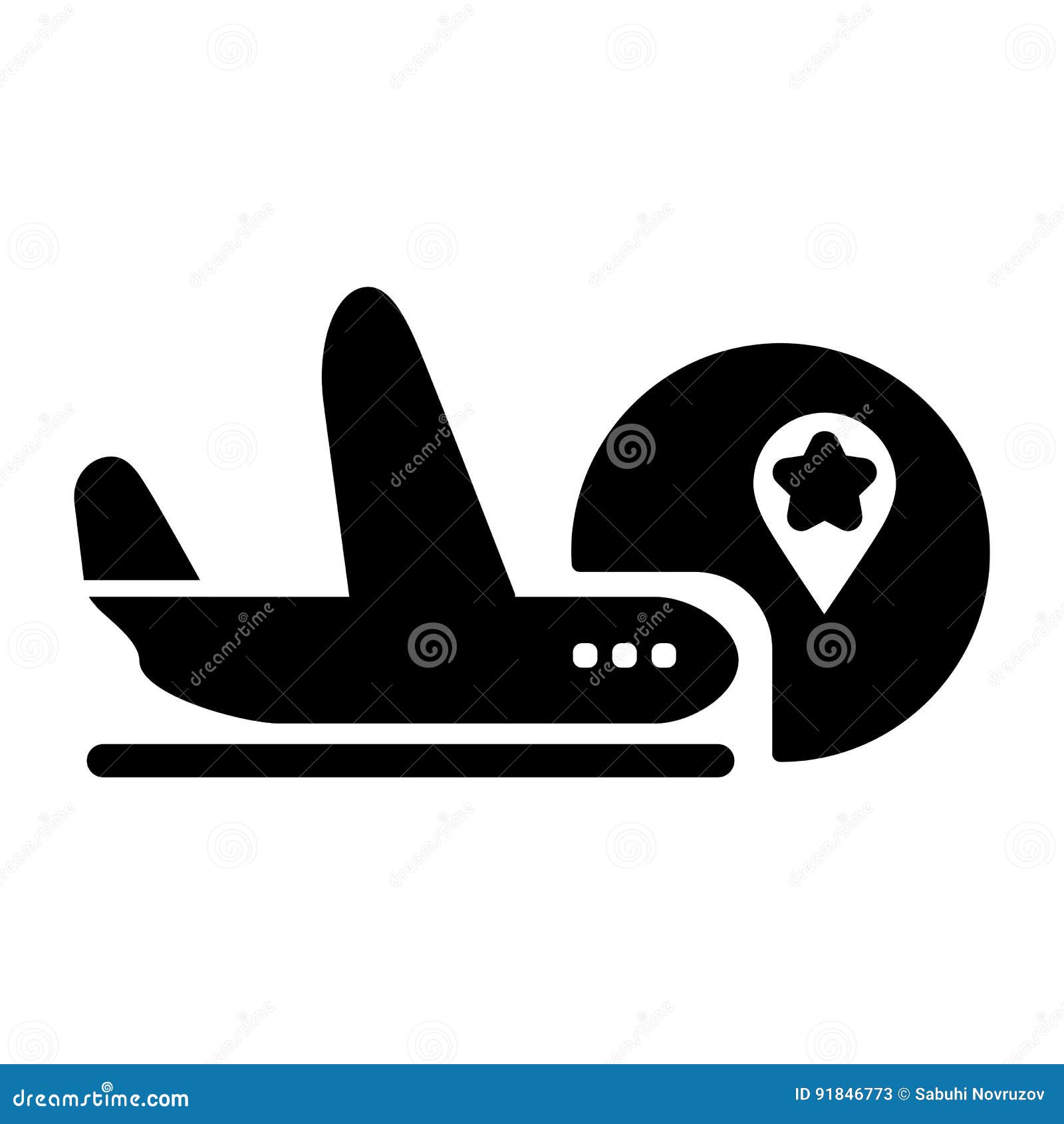 Airplane vector icon. Style is graphic symbol. eps 10
