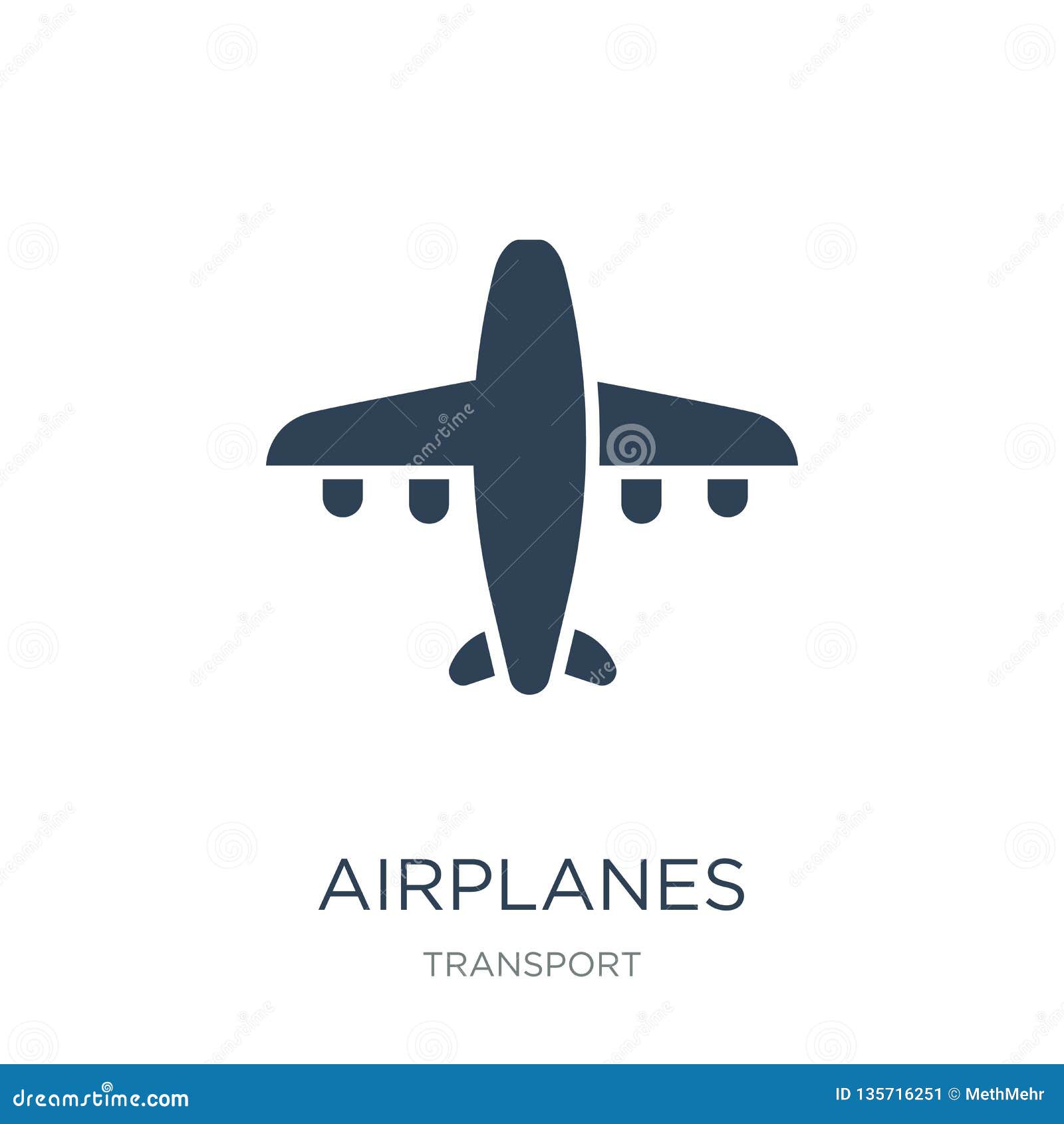 Airplanes Icon in Trendy Design Style. Airplanes Icon Isolated on White ...