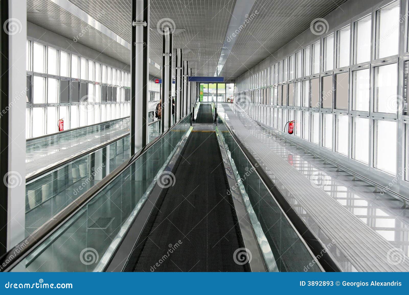 Airport Belt Walkway stock image. Image of building, empty 3892893