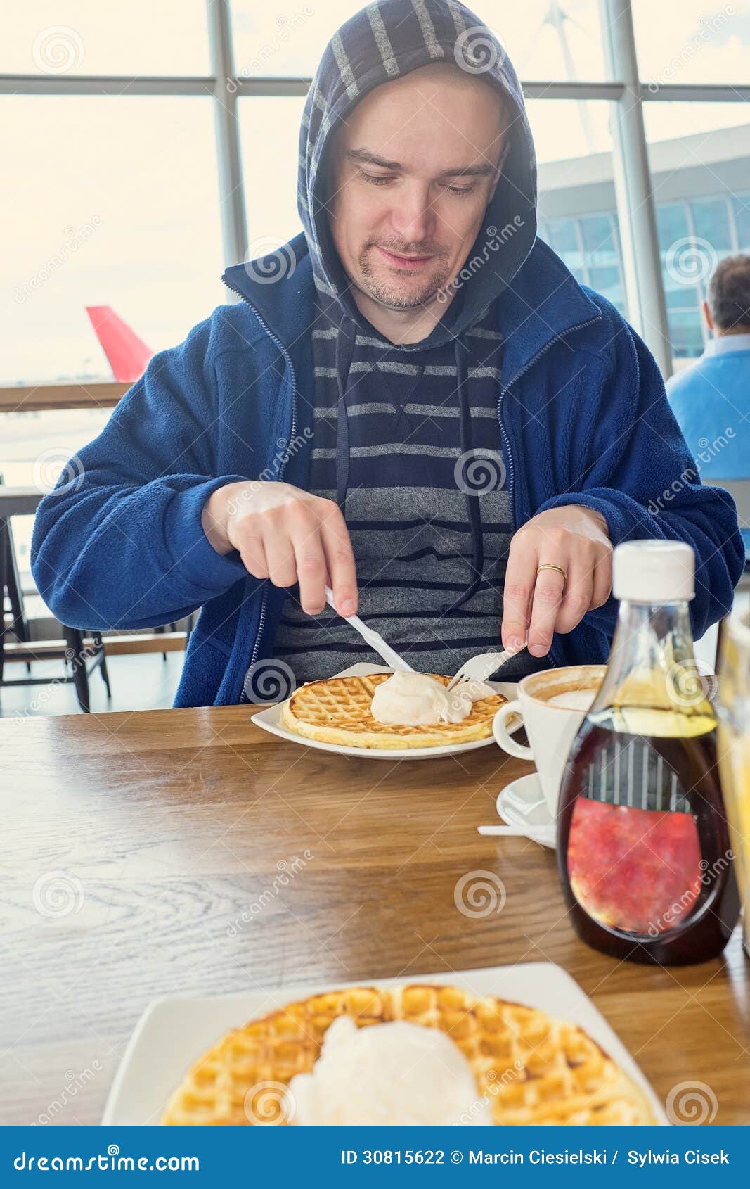 Airport breakfast stock photo. Image of food, eating 30815622