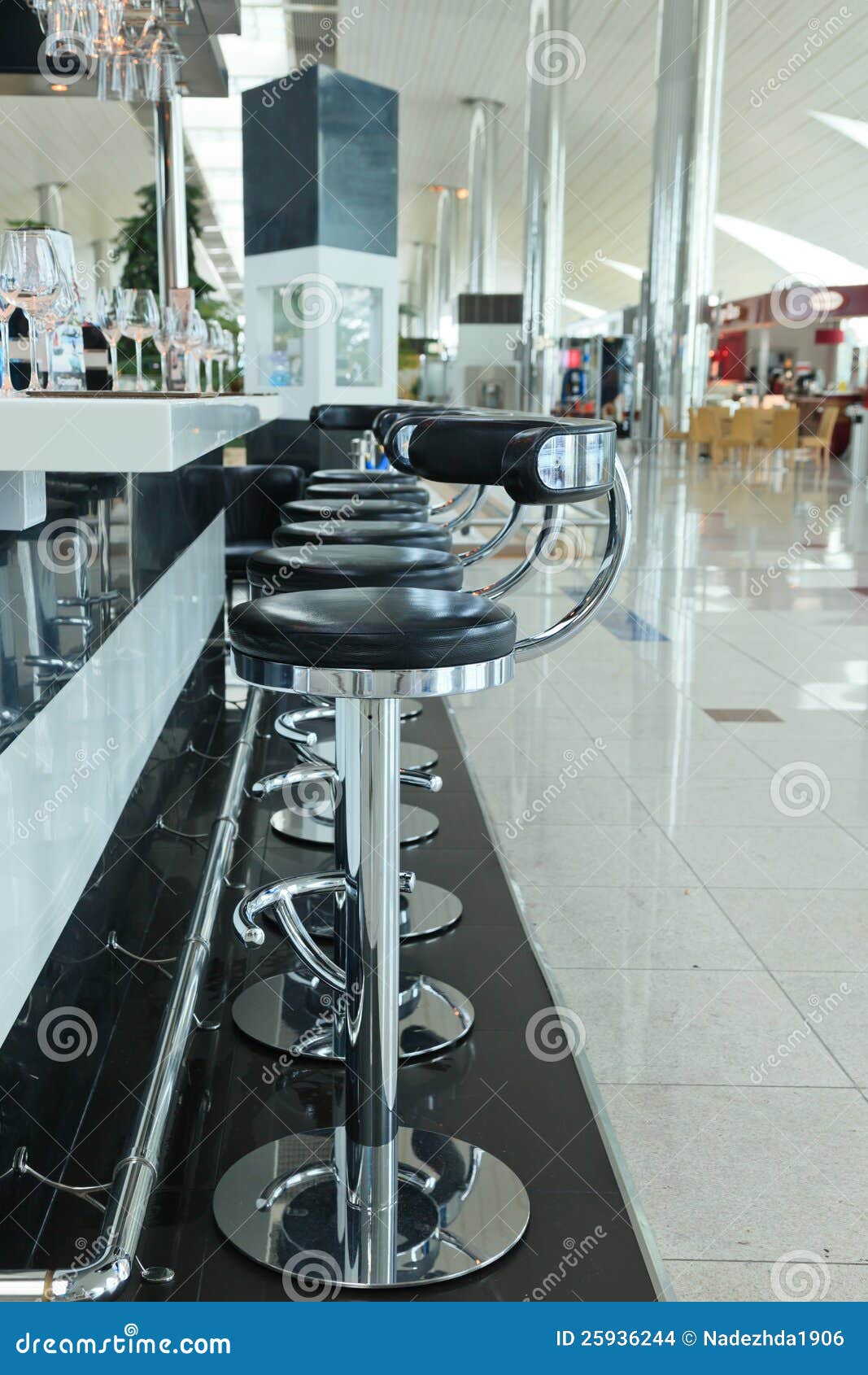 Airport cafe stock photo. Image of dinner, reflective 25936244