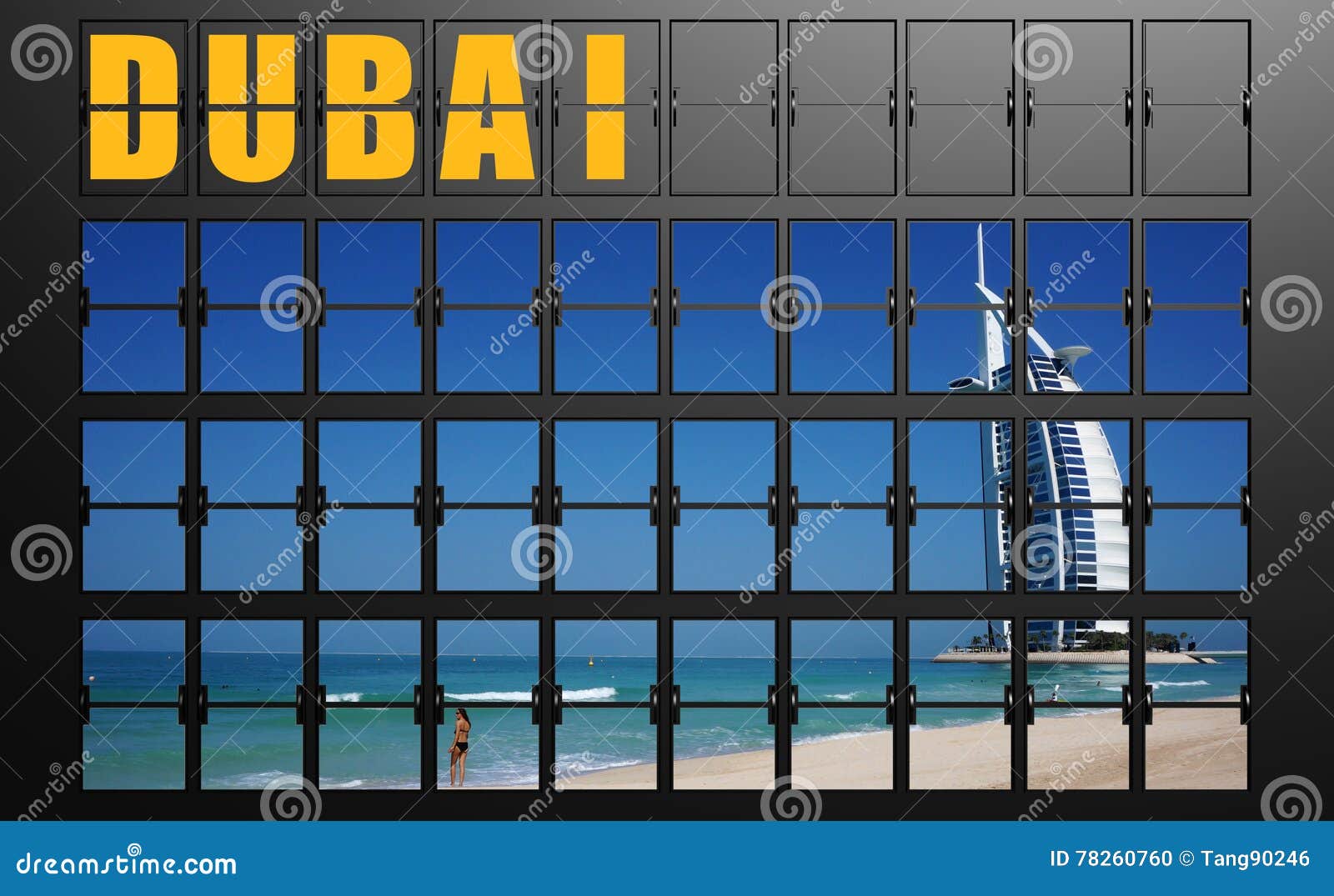 Airport Display Board of Dubai Editorial Image Illustration of sign