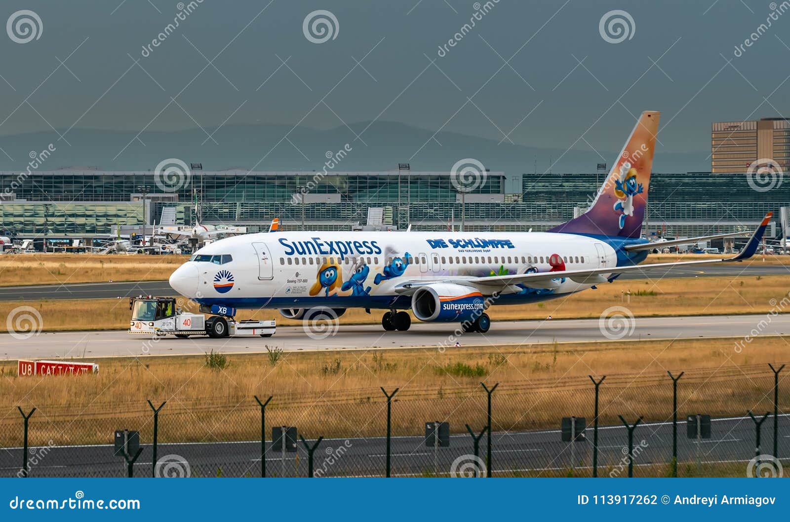 AIRPORT FRANKFURT,GERMANY: JUNE 23, 2017: Boeing 737-800 SunExpress Is