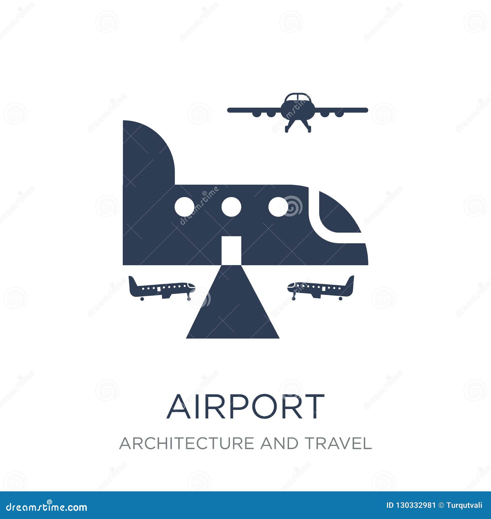 Airport Icon. Trendy Flat Vector Airport Icon on White Background from ...