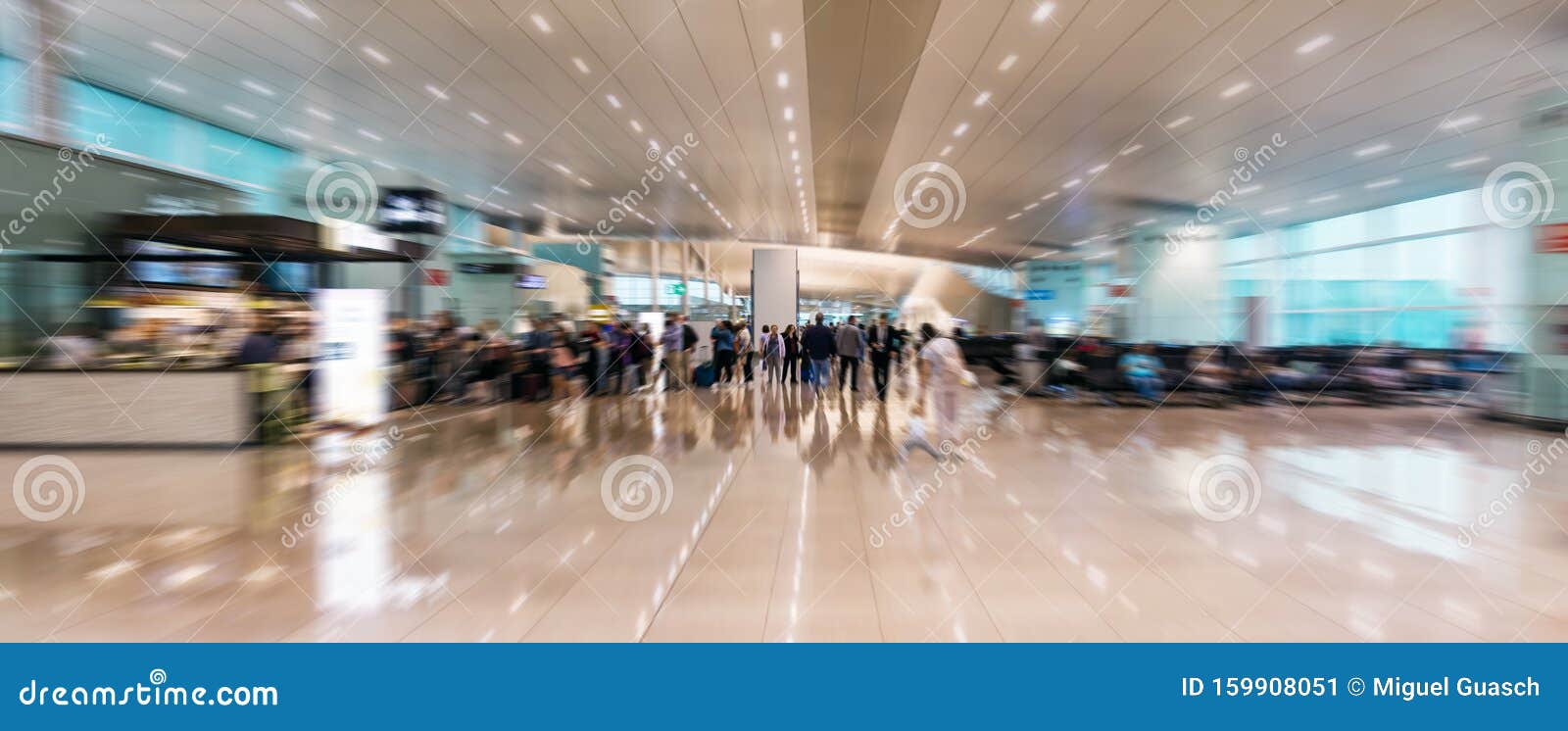 airport inside with motion blur, motion effect- image