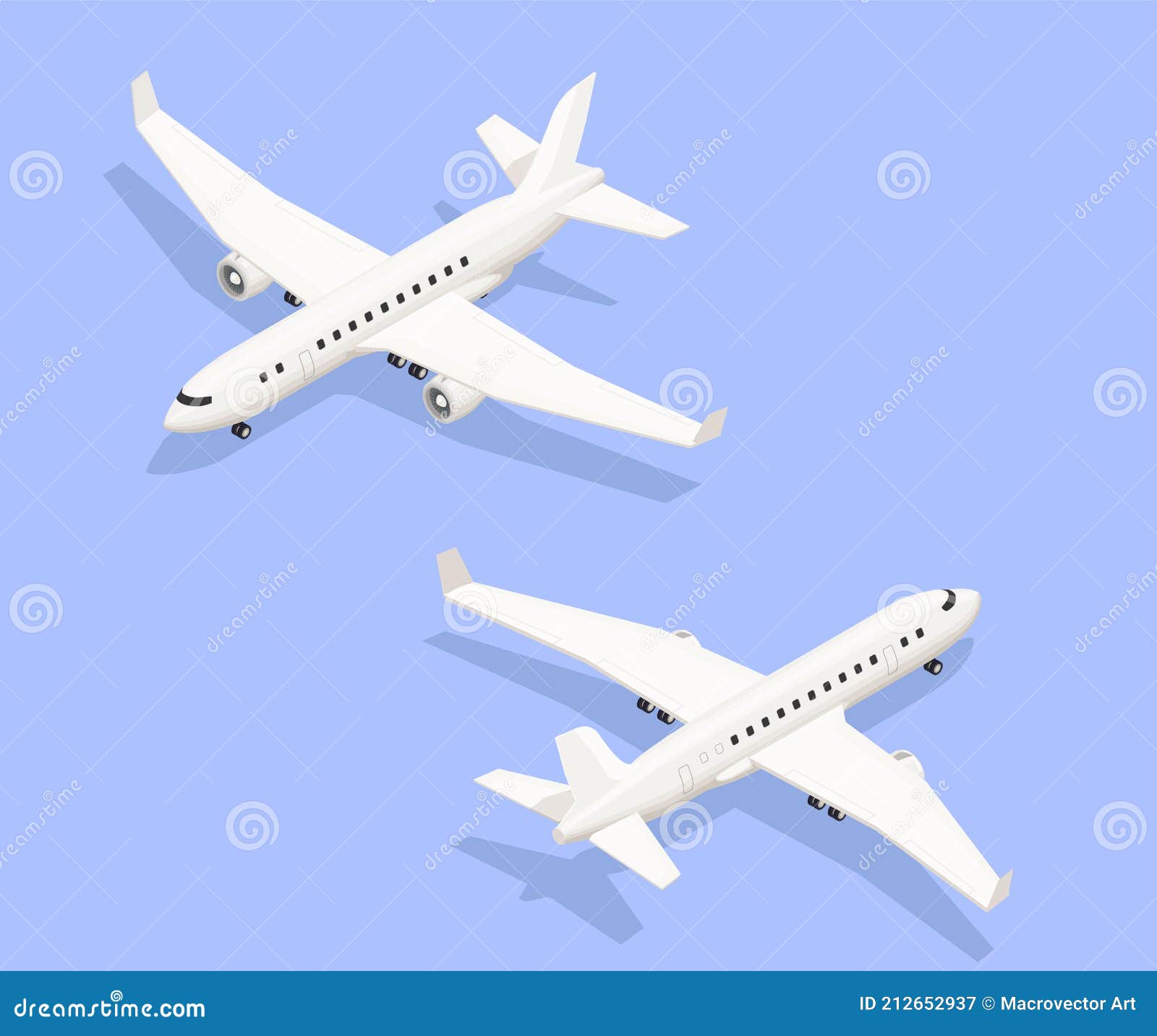Isometric Jet Airplanes Composition Stock Vector Illustration of design, check 212652937