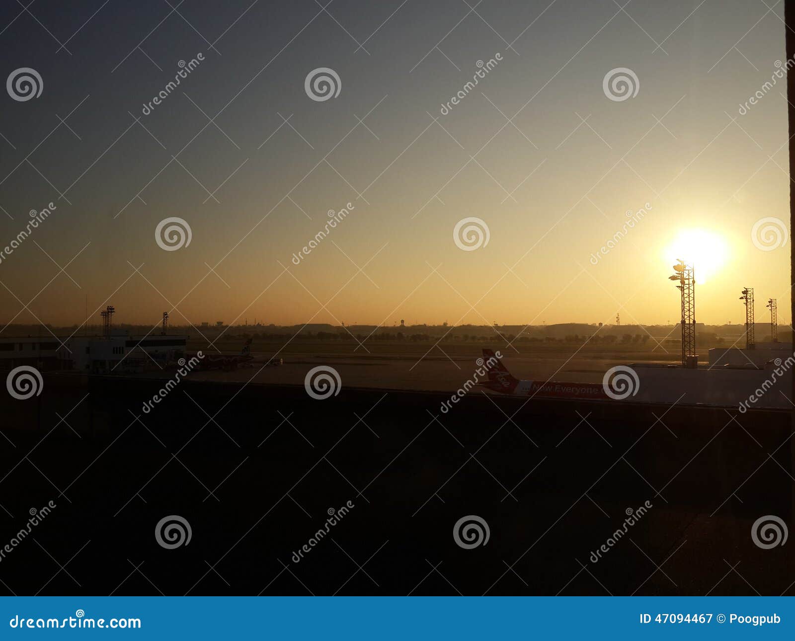 Airport morning editorial photography. Image of airhostage 47094467