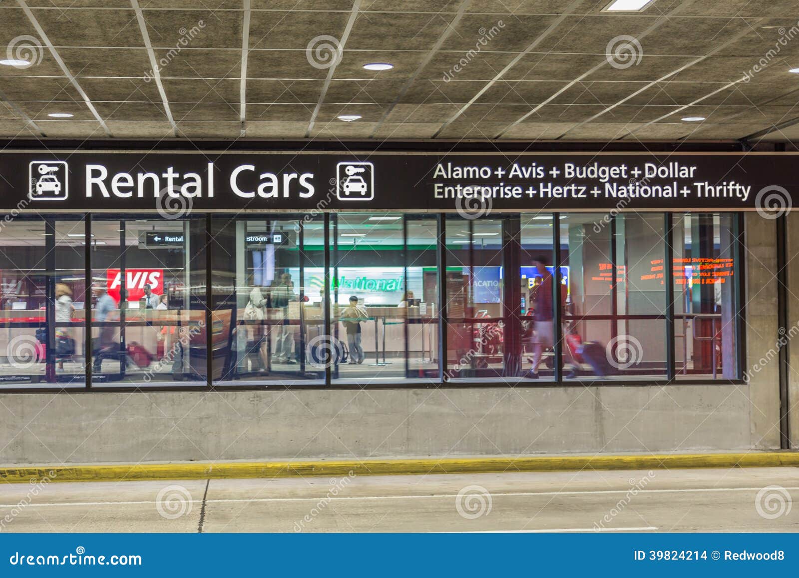 Airport Rental Car Area editorial stock image. Image of alamo - 39824214