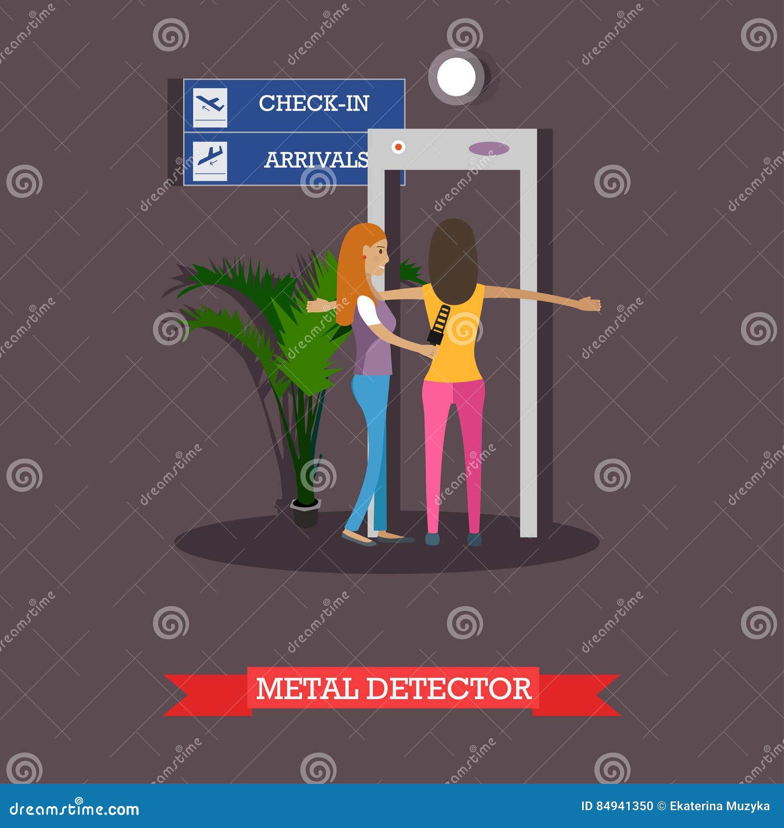 airport security checkpoint clipart