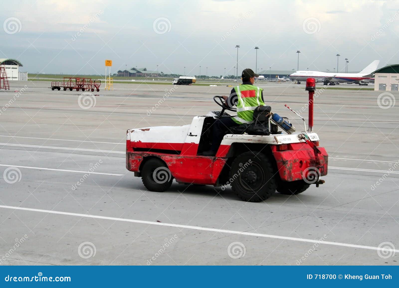 Airport vehicle stock photo. Image of transportation, runway 718700