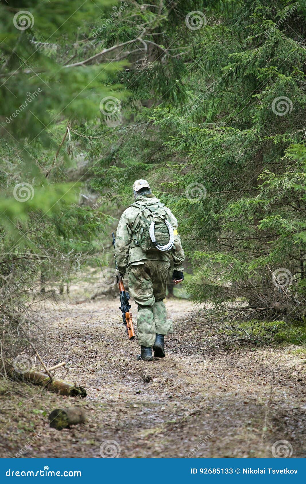 Airsoft player stock image. Image of military, outdoors 92685133