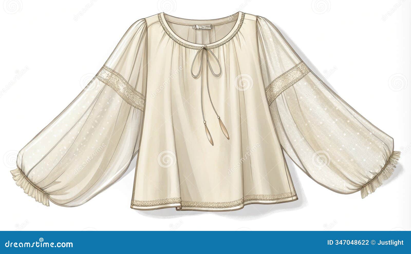 an airy blouse with a delicate texture seamlessly created from offs with no additional materials contributing to its