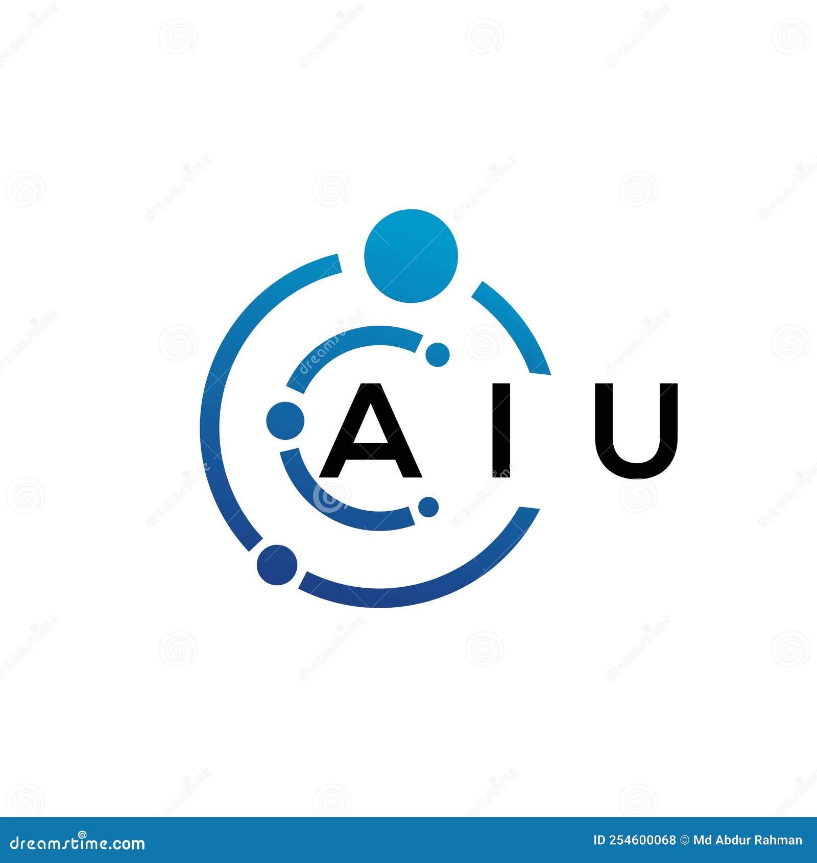 aiu letter logo  on black background. aiu creative initials letter logo concept. aiu letter 