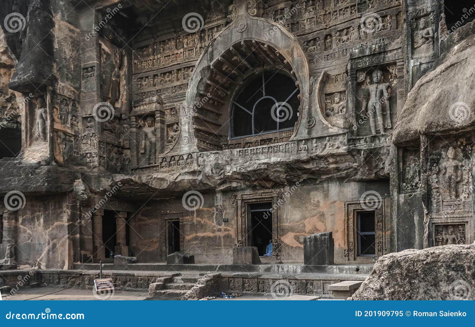 Ajanta Cave Temples in the Granite Mountains of Vindhya, India