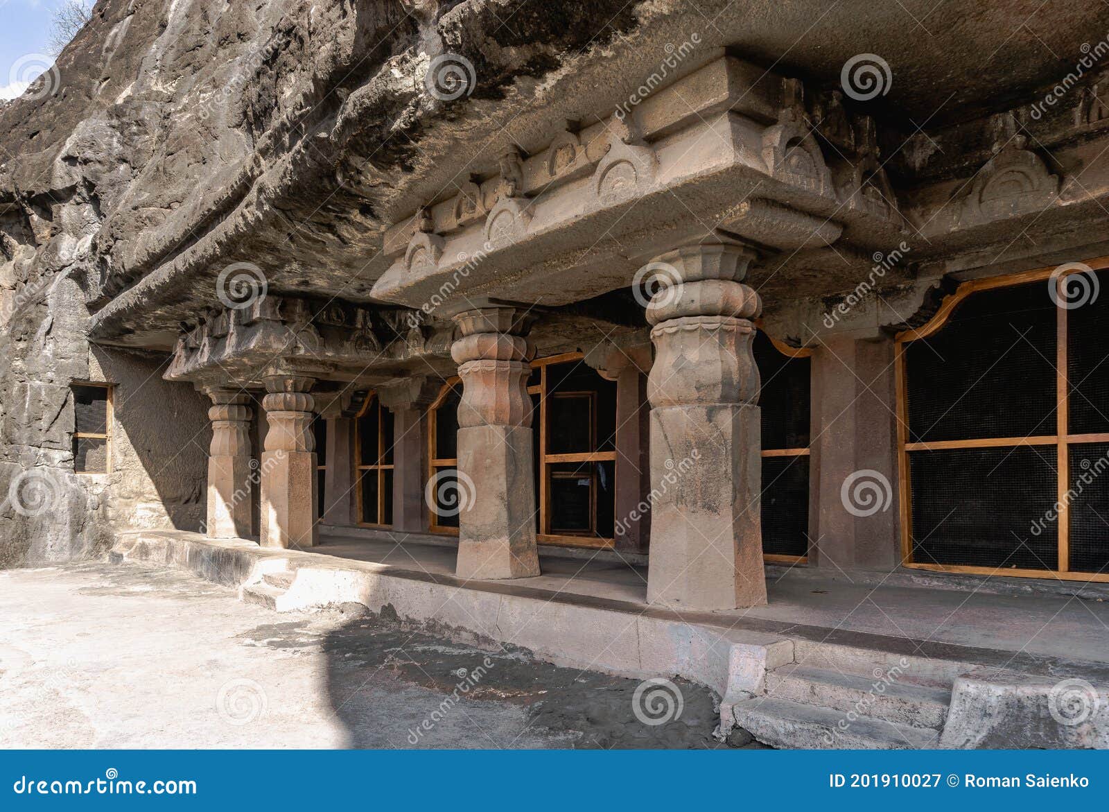 Ajanta Cave Temples in the Granite Mountains of Vindhya, India