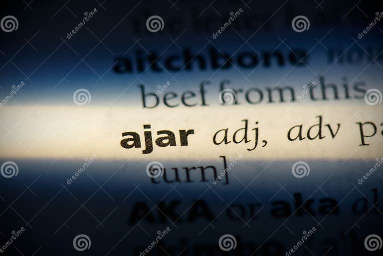 Ajar stock photo. Image of info, word, close, english 161577938