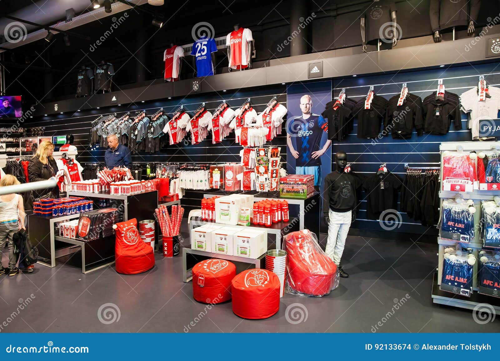 Ajax Fotball Club Shop Interior on Amsterdam Arena, Netherlands Editorial  Stock Image - Image of arena, hall: 92133674