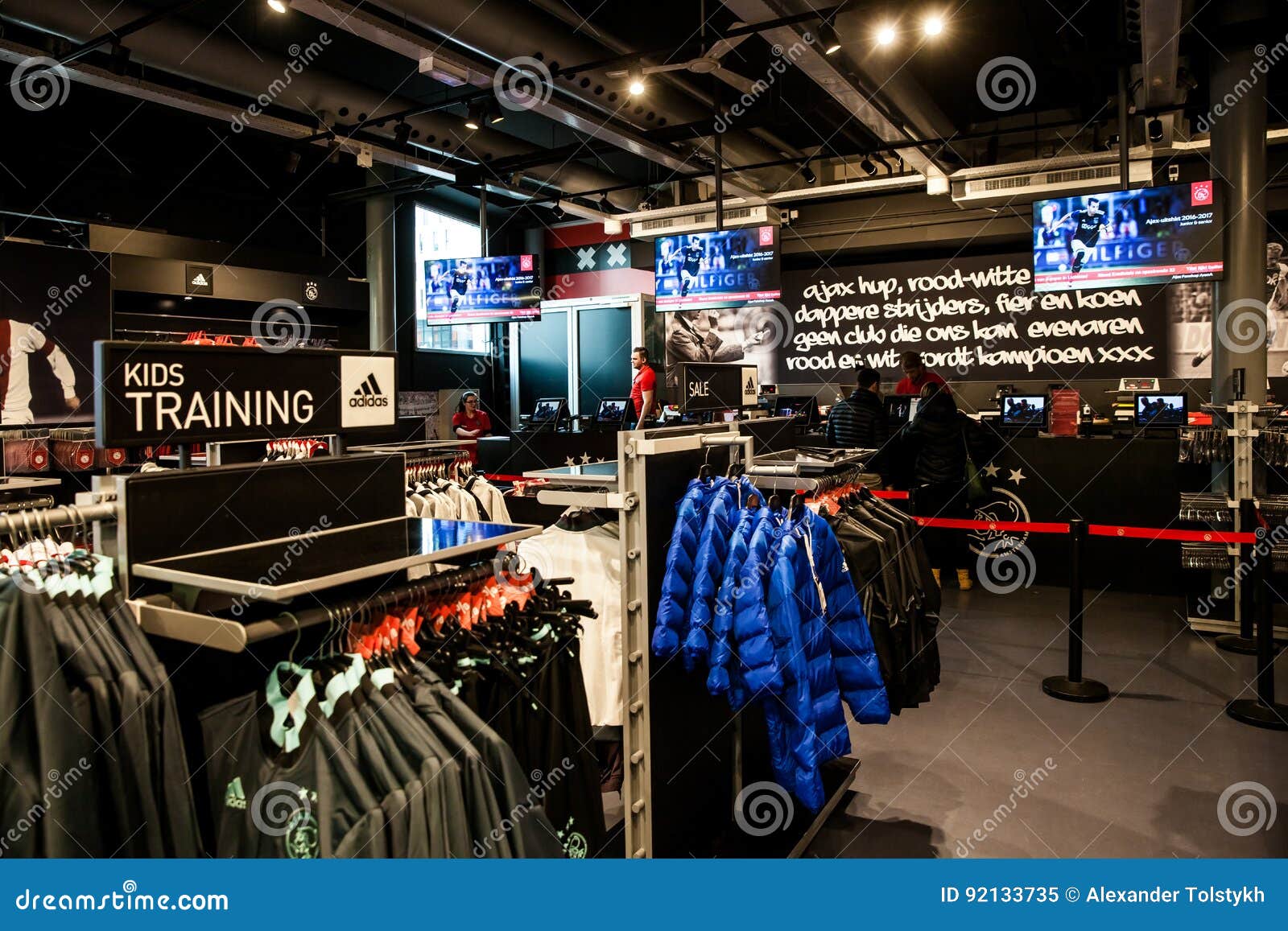 Ajax Fotball Club Shop Interior on Amsterdam Arena, Editorial Image - of football: 92133735