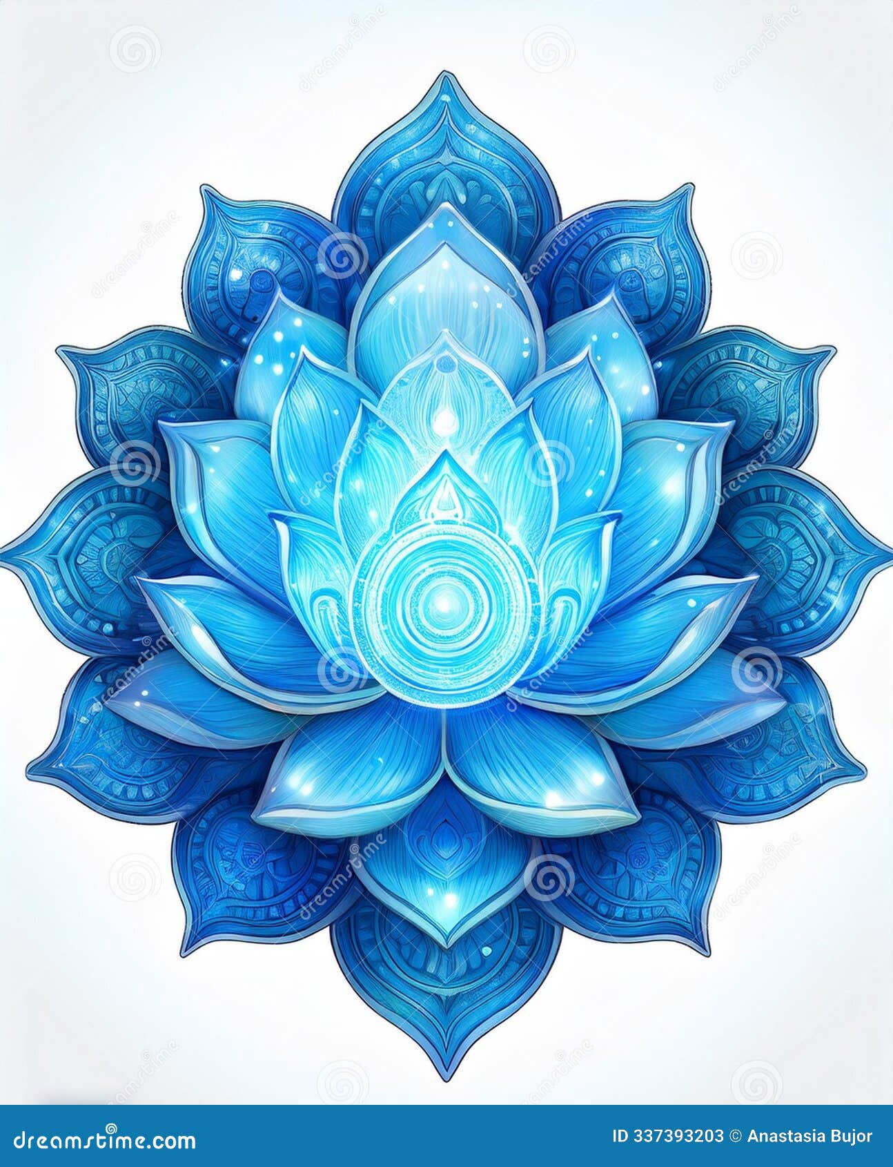 vishudha chakra,  on a white background.