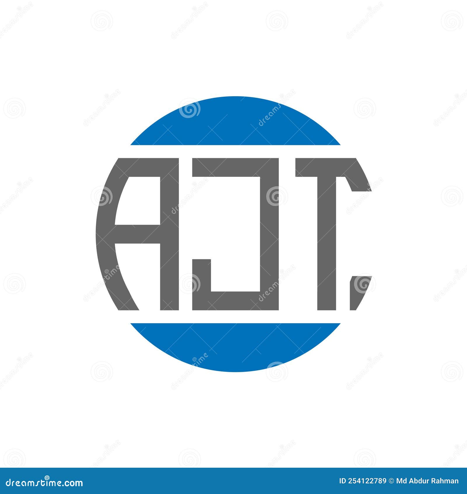 AJT Letter Logo Design On White Background. AJT Creative Initials