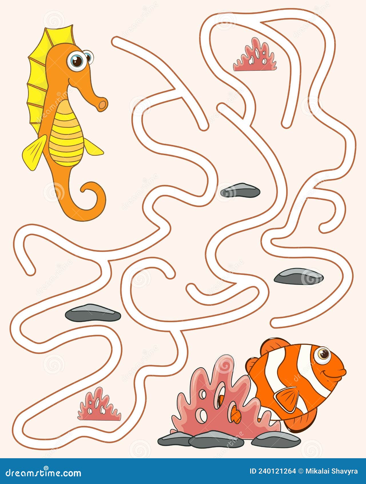 Jogos para Crianças Online: Labirinto do peixe
