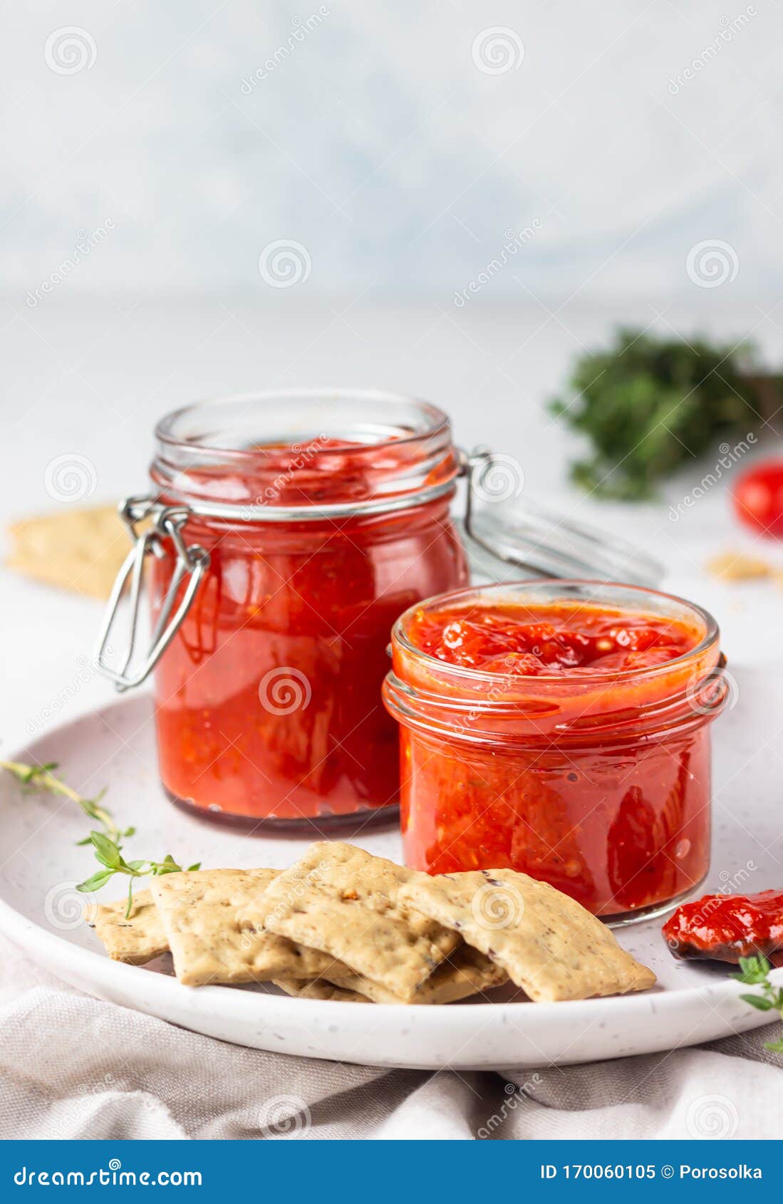 Ajvar Pepper Mousse or Pindjur Red Vegetable Spread Made from Paprika ...