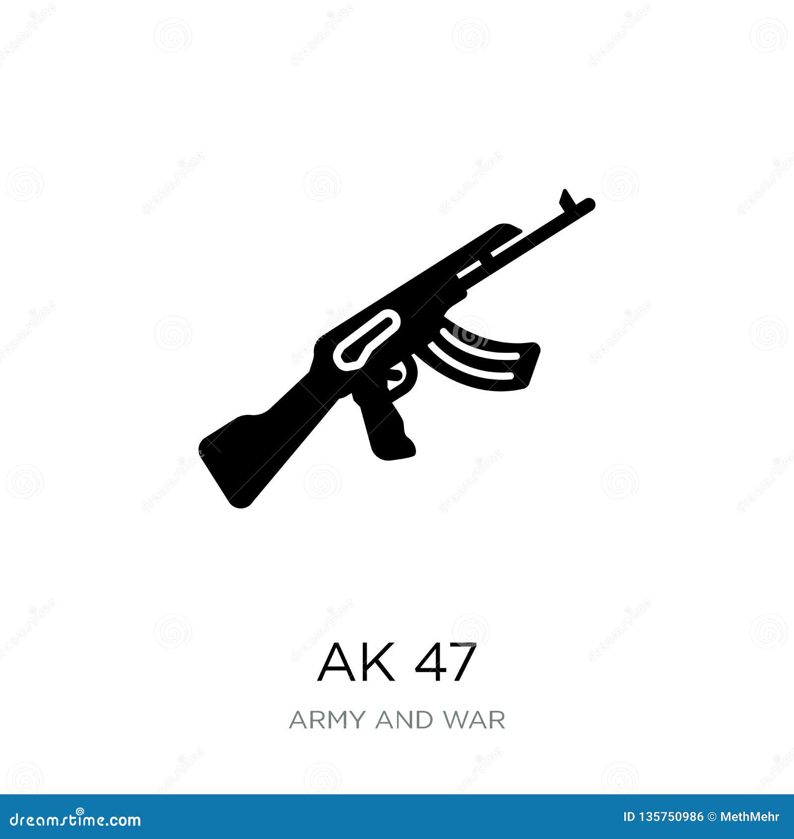 Ak 47 Icon in Trendy Design Style. Ak 47 Icon Isolated on White Background Stock Vector - Illustration of bullet, machine: 135750986 Ak 47 Icon in Trendy Design Style. Ak 47 Icon Isolated on White Background Stock Vector - Illustration of bullet, machine: 135750986