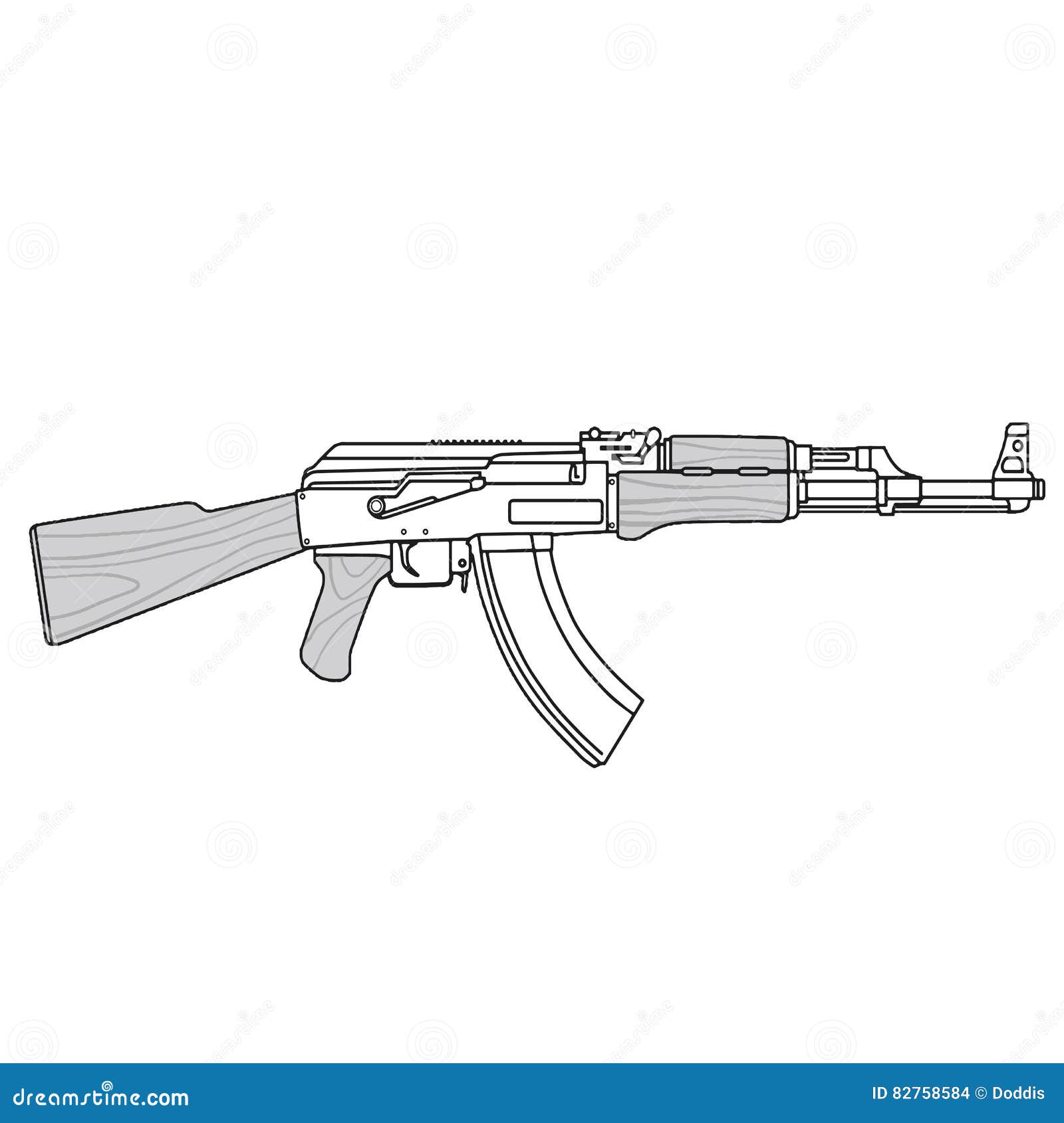 Ak 47 Tattoo Kalashnikov Vector Images 32